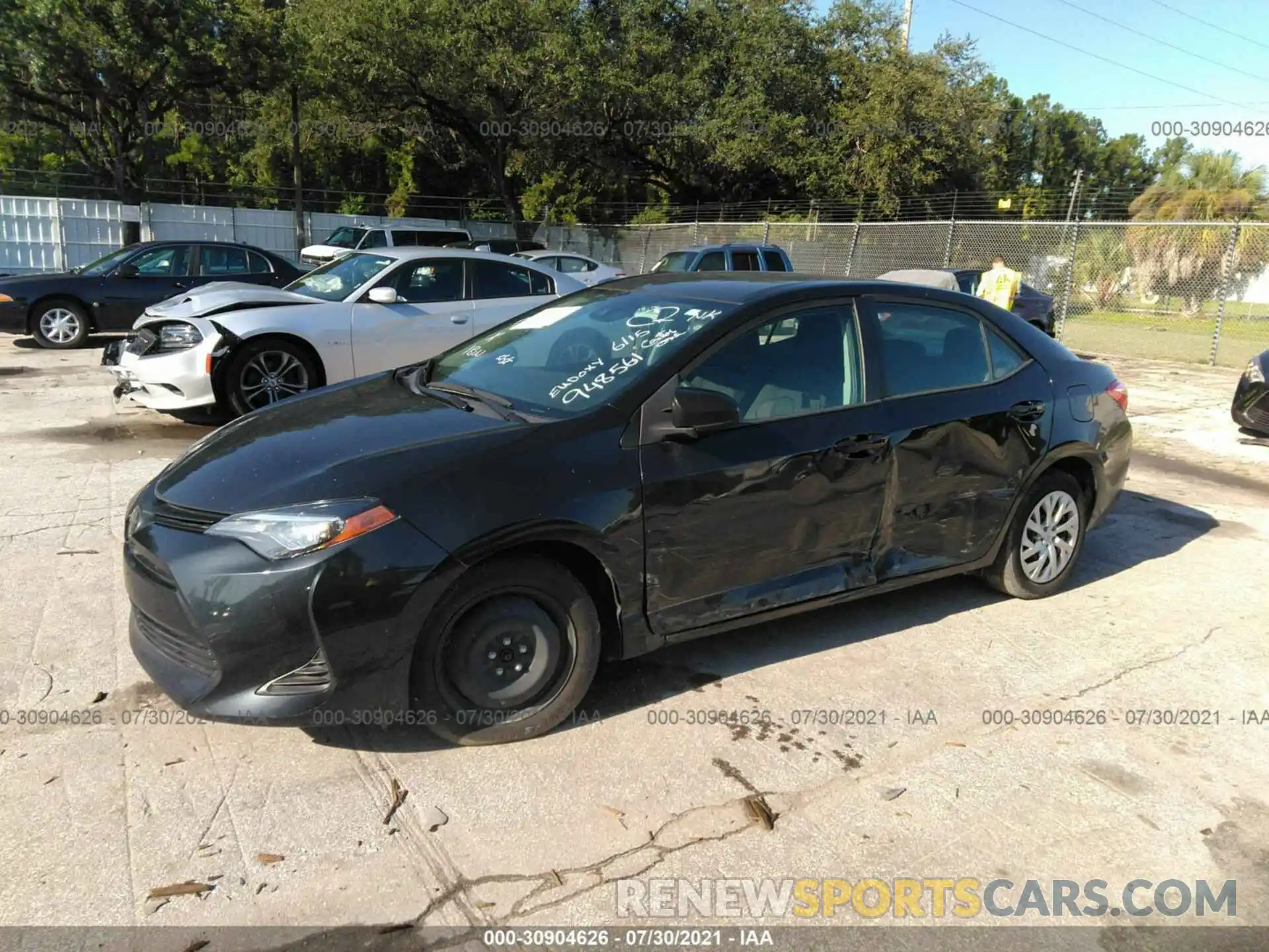 2 Photograph of a damaged car 5YFBURHE8KP948561 TOYOTA COROLLA 2019