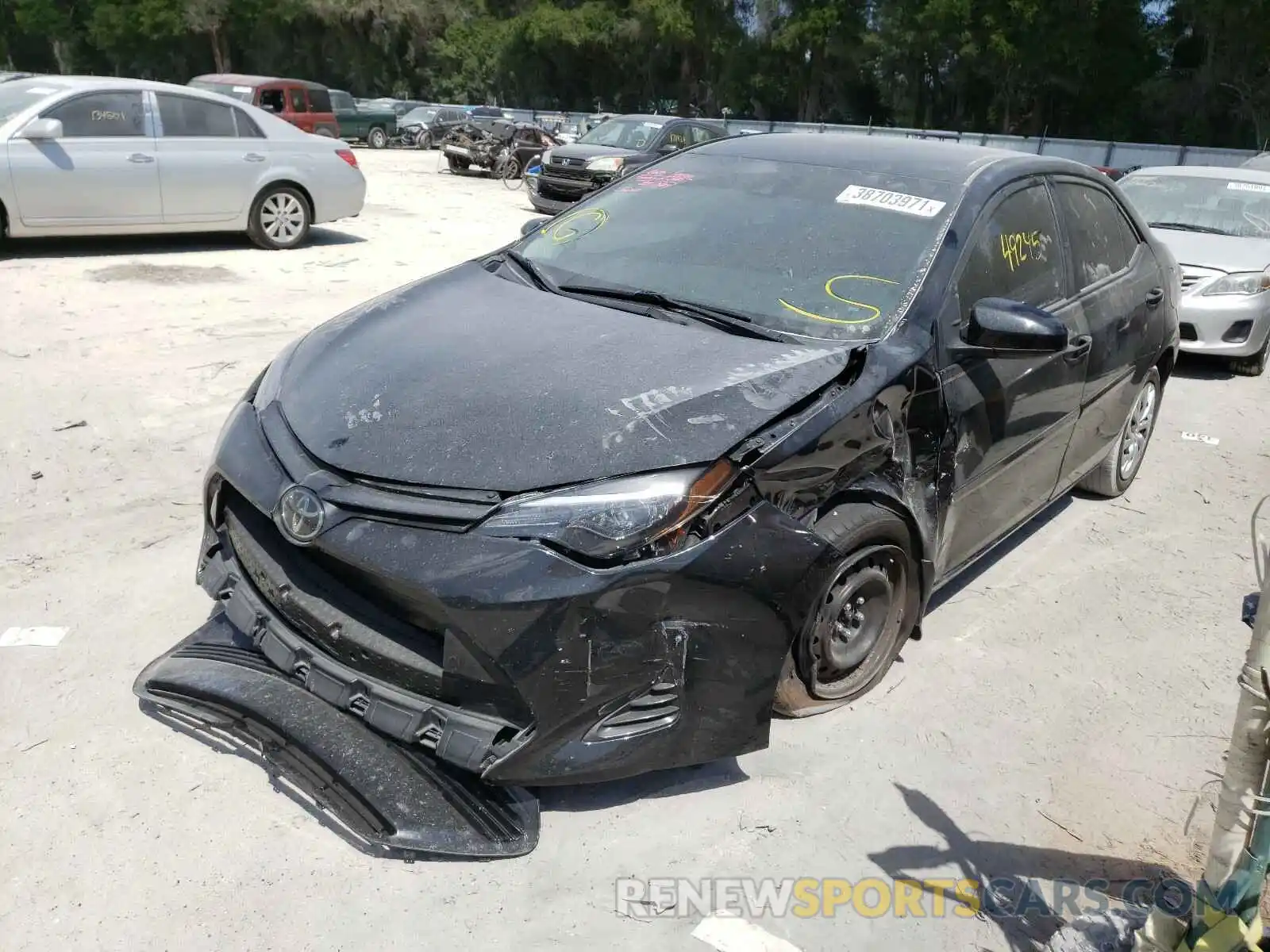 2 Photograph of a damaged car 5YFBURHE8KP948933 TOYOTA COROLLA 2019