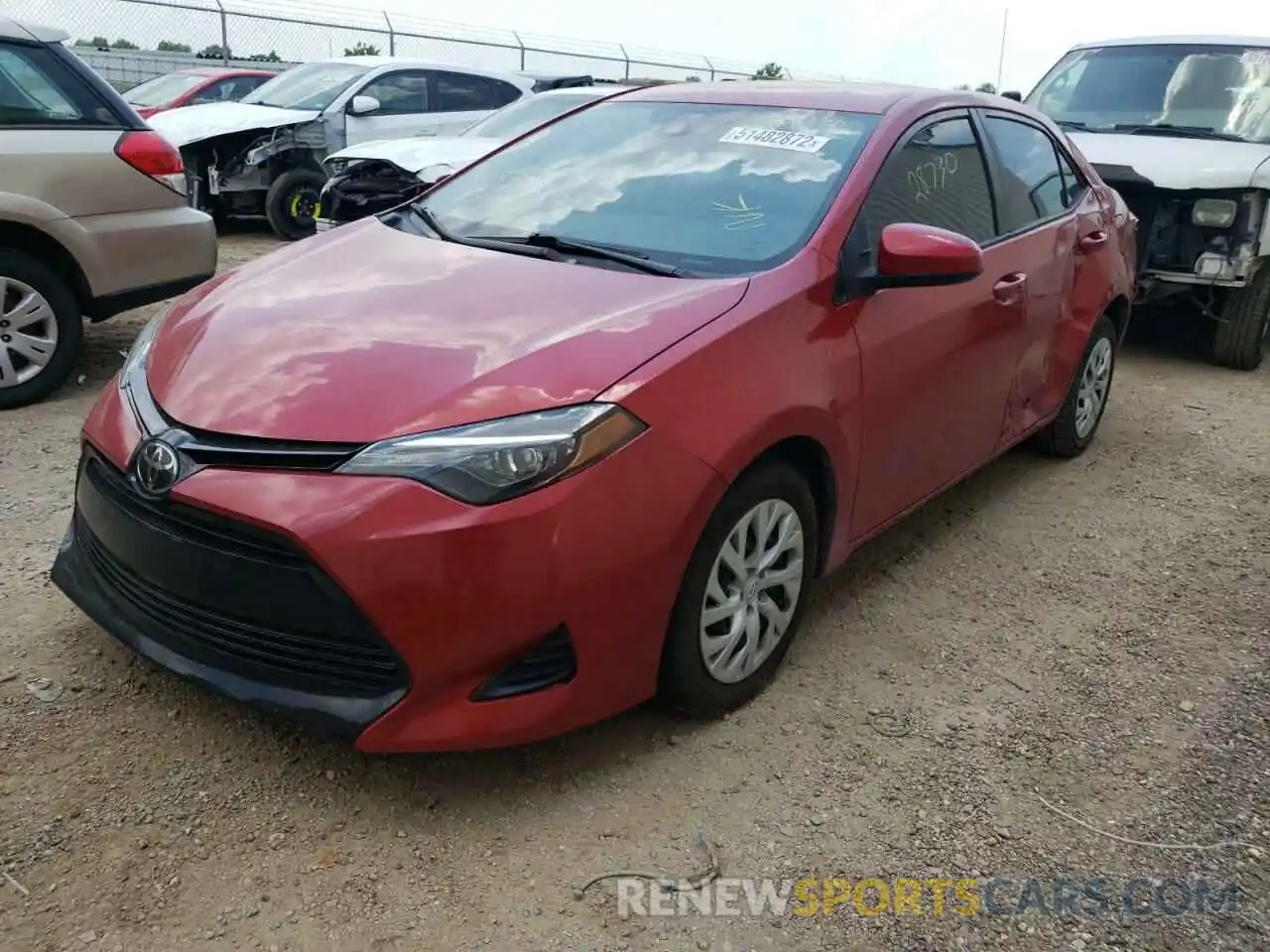 2 Photograph of a damaged car 5YFBURHE8KP949418 TOYOTA COROLLA 2019