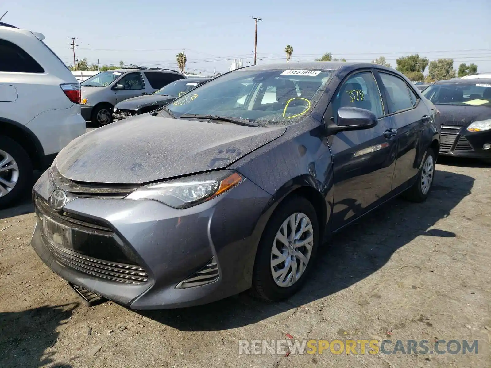 2 Photograph of a damaged car 5YFBURHE8KP949810 TOYOTA COROLLA 2019