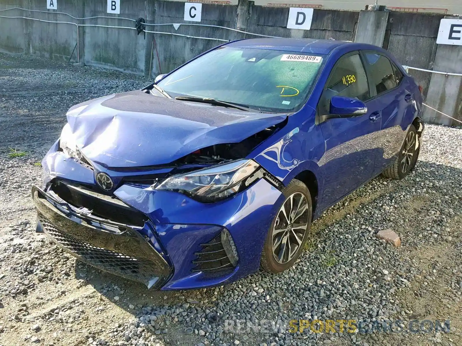 2 Photograph of a damaged car 5YFBURHE9KP857315 TOYOTA COROLLA 2019