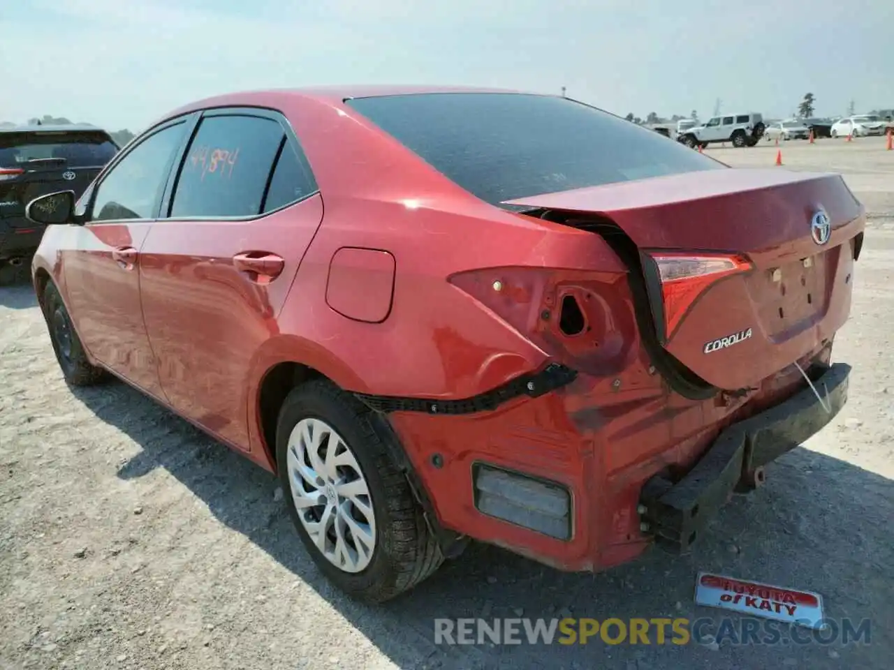 3 Photograph of a damaged car 5YFBURHE9KP857752 TOYOTA COROLLA 2019