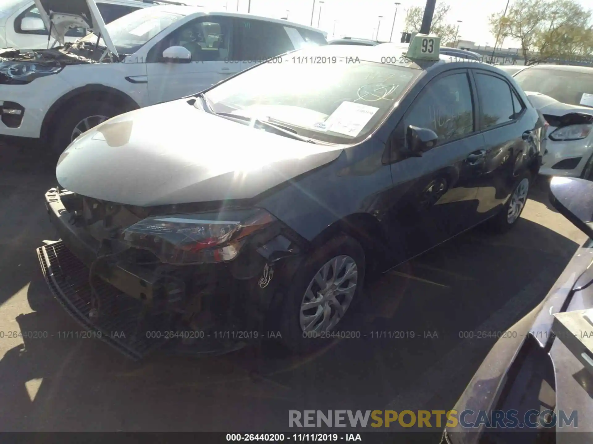 2 Photograph of a damaged car 5YFBURHE9KP857802 TOYOTA COROLLA 2019