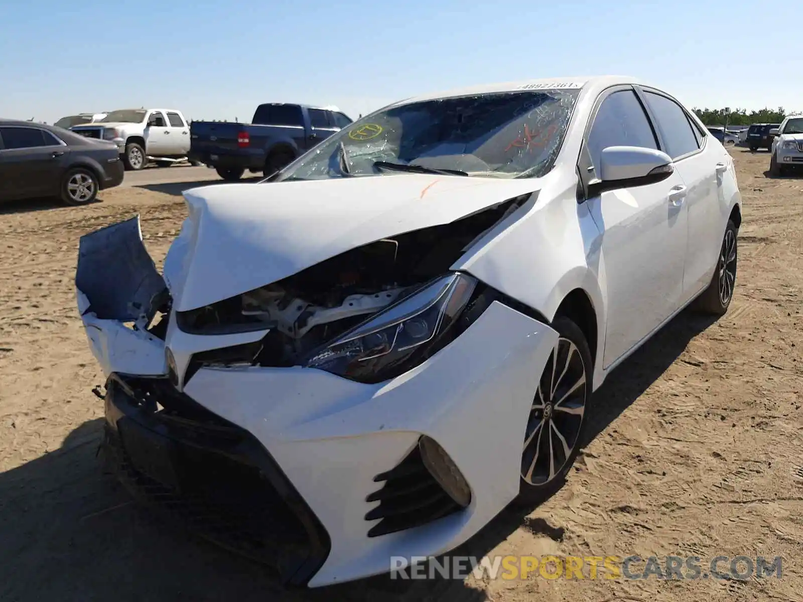 2 Photograph of a damaged car 5YFBURHE9KP859467 TOYOTA COROLLA 2019