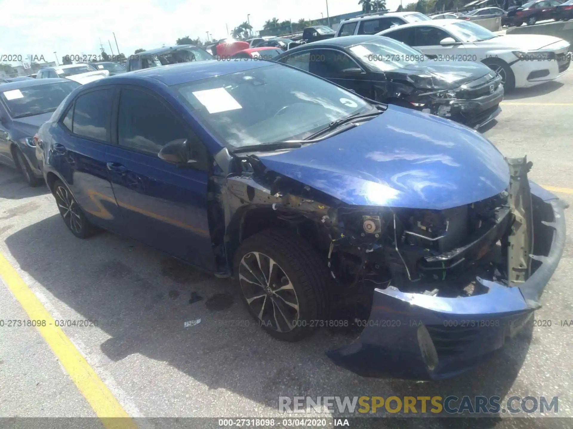 1 Photograph of a damaged car 5YFBURHE9KP859534 TOYOTA COROLLA 2019