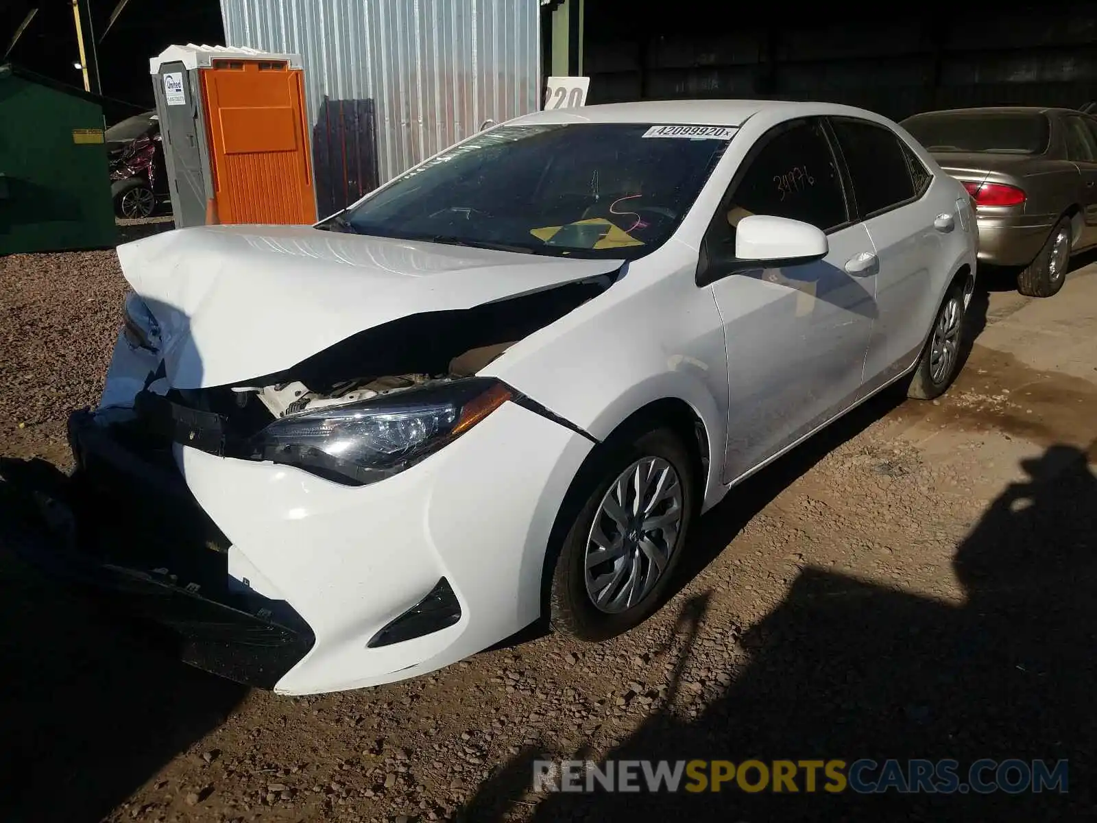 2 Photograph of a damaged car 5YFBURHE9KP859601 TOYOTA COROLLA 2019