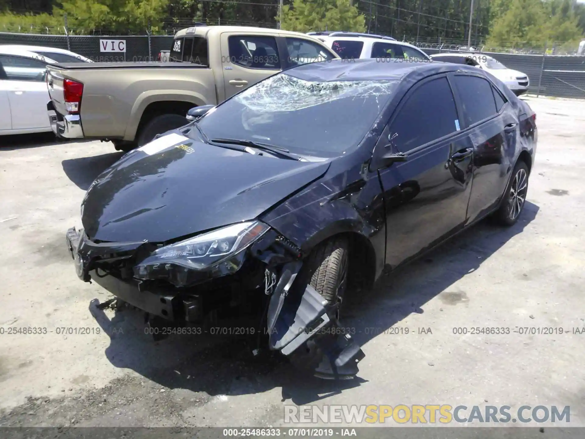 2 Photograph of a damaged car 5YFBURHE9KP859713 TOYOTA COROLLA 2019