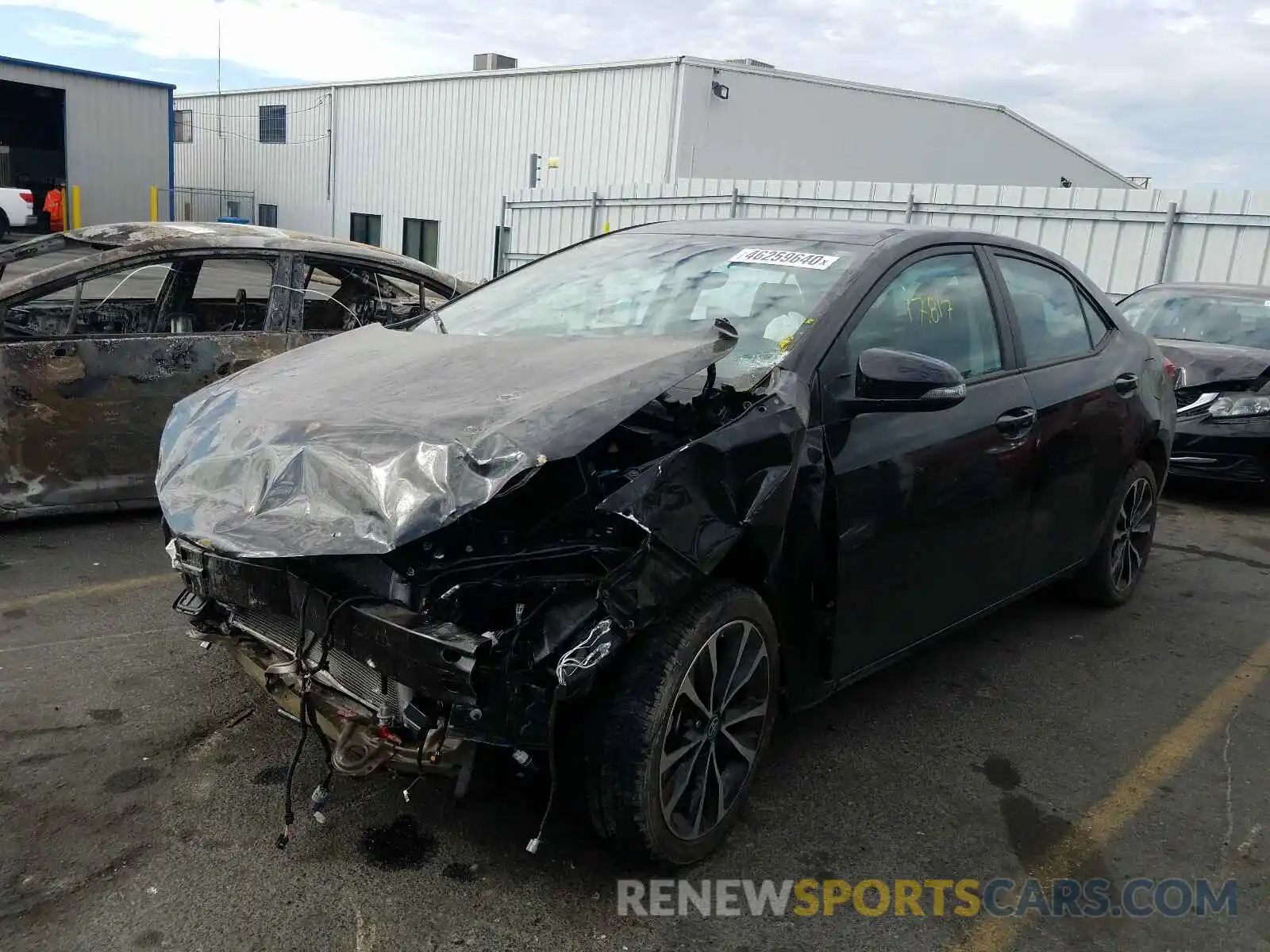 2 Photograph of a damaged car 5YFBURHE9KP859792 TOYOTA COROLLA 2019