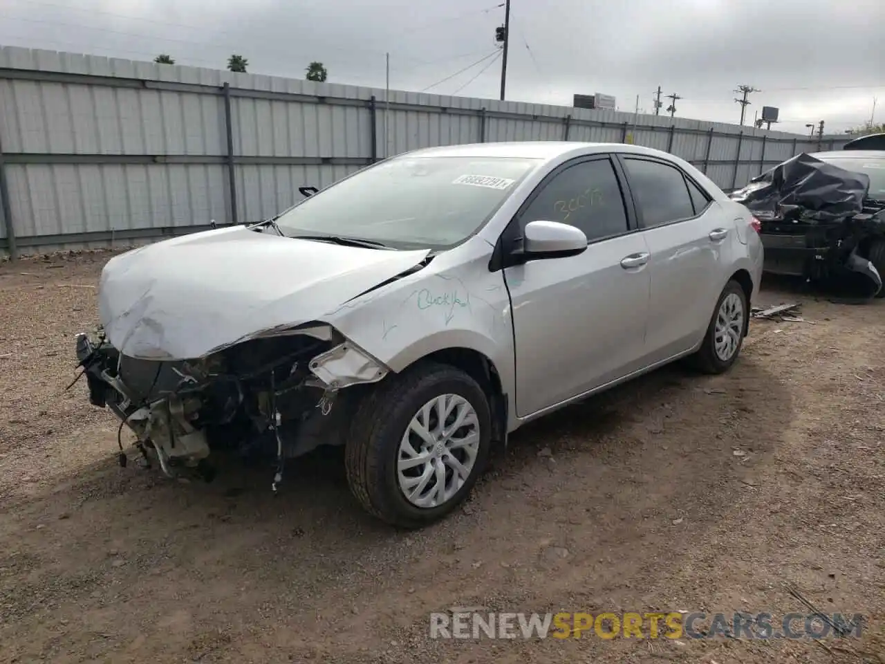 2 Photograph of a damaged car 5YFBURHE9KP860344 TOYOTA COROLLA 2019