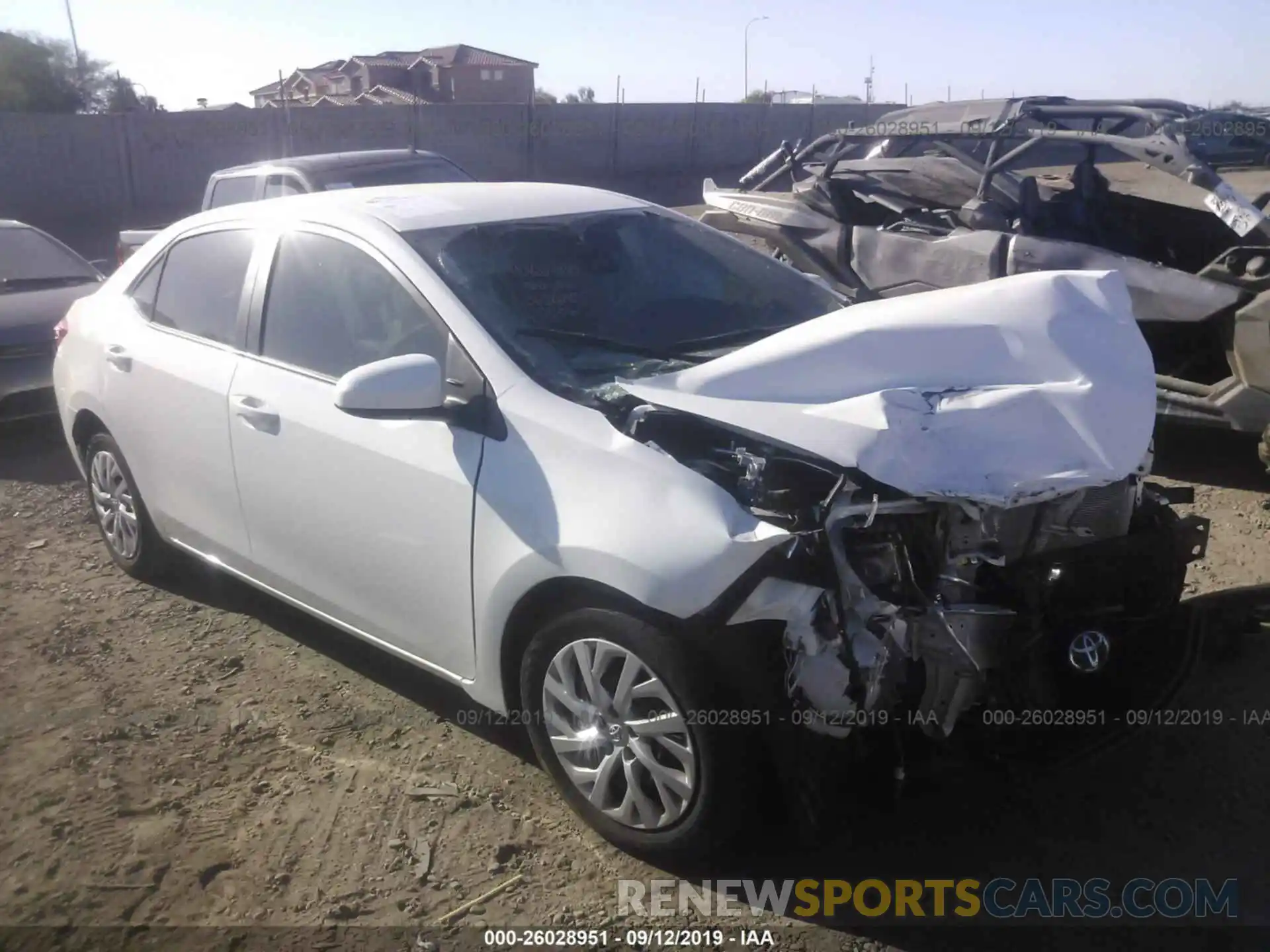 1 Photograph of a damaged car 5YFBURHE9KP860506 TOYOTA COROLLA 2019