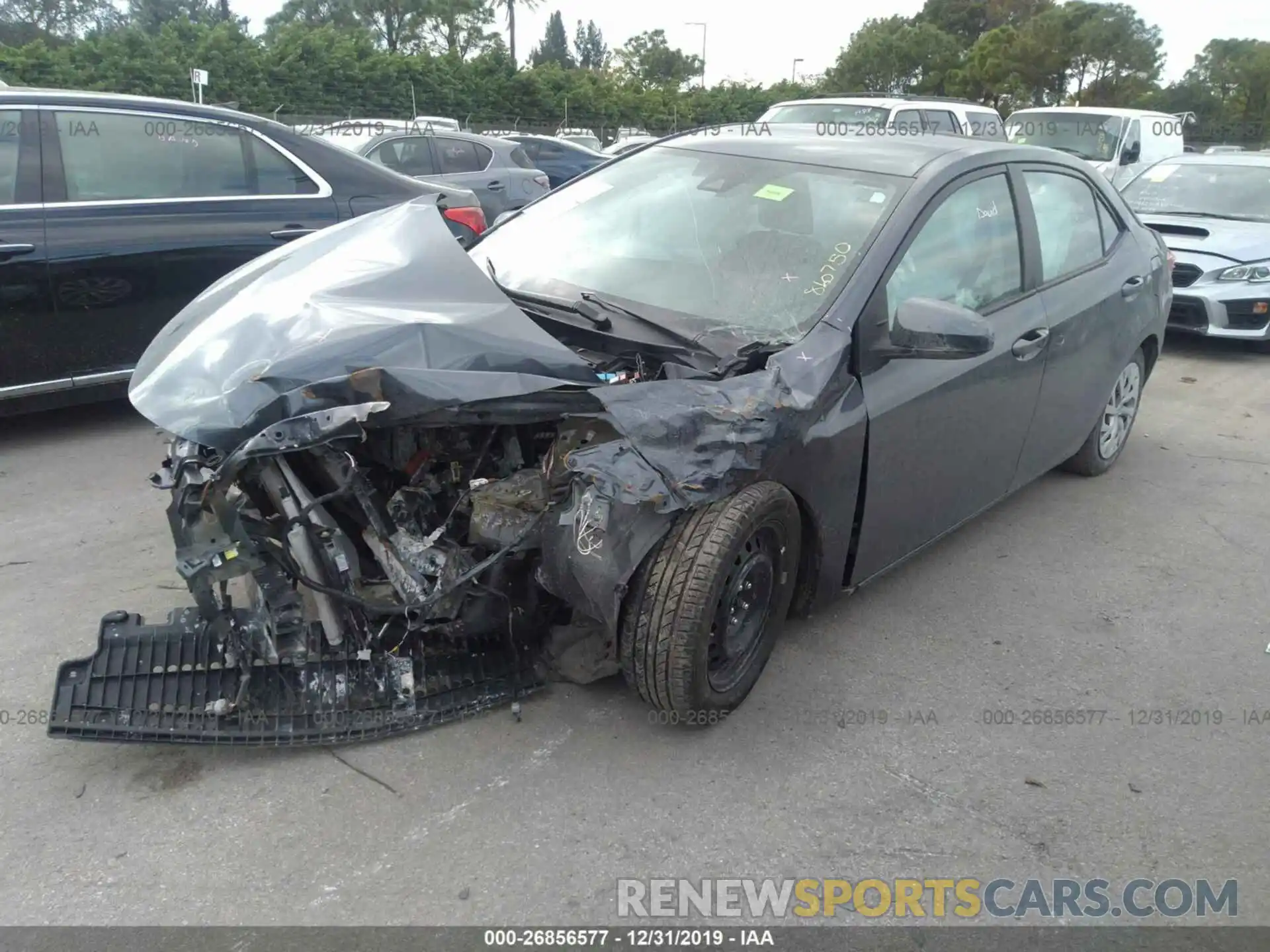 2 Photograph of a damaged car 5YFBURHE9KP860750 TOYOTA COROLLA 2019