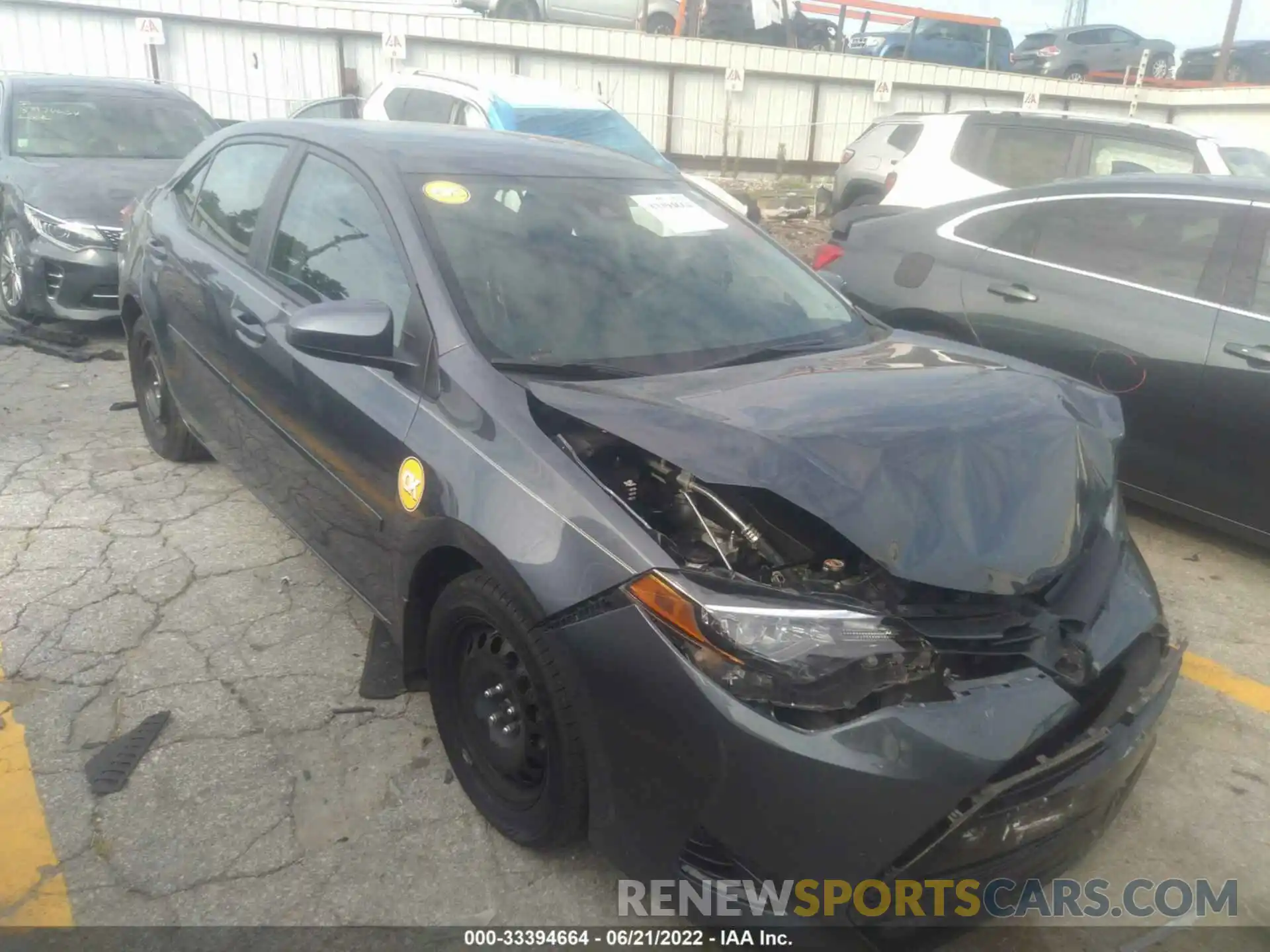 1 Photograph of a damaged car 5YFBURHE9KP860859 TOYOTA COROLLA 2019