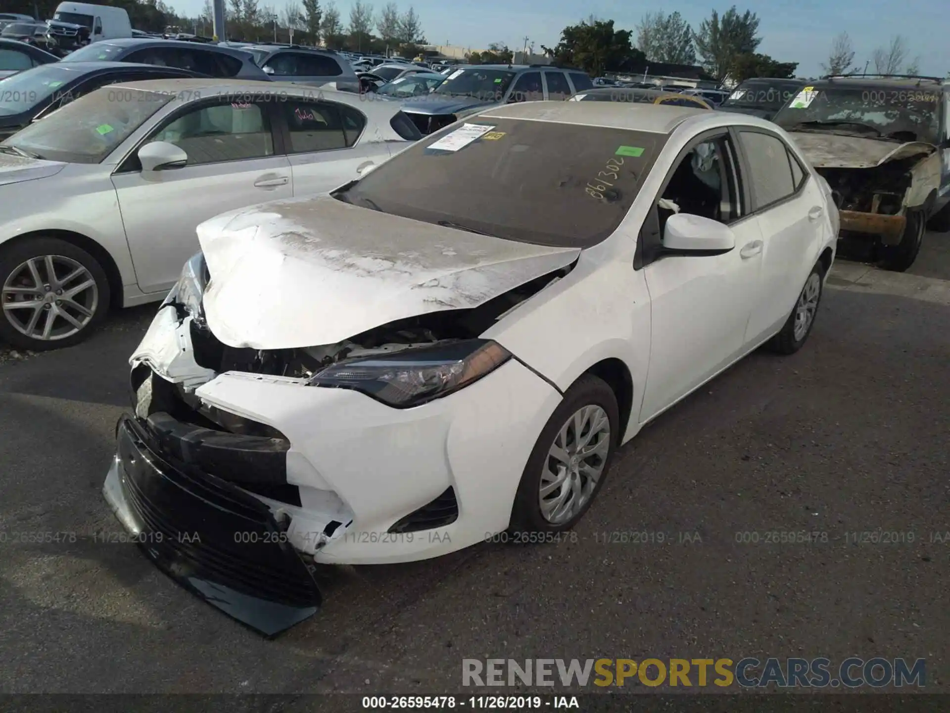 2 Photograph of a damaged car 5YFBURHE9KP861302 TOYOTA COROLLA 2019