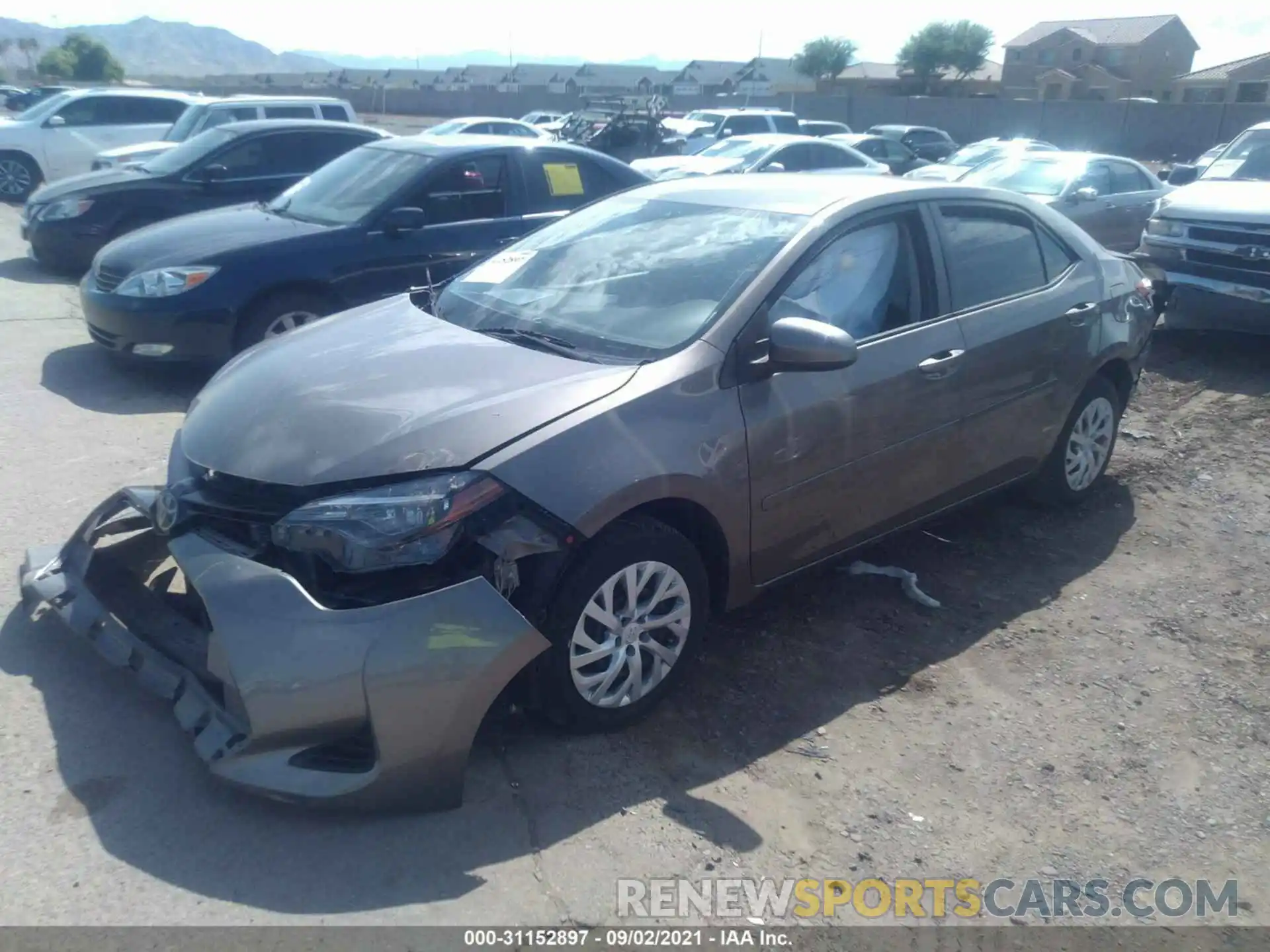 2 Photograph of a damaged car 5YFBURHE9KP861722 TOYOTA COROLLA 2019