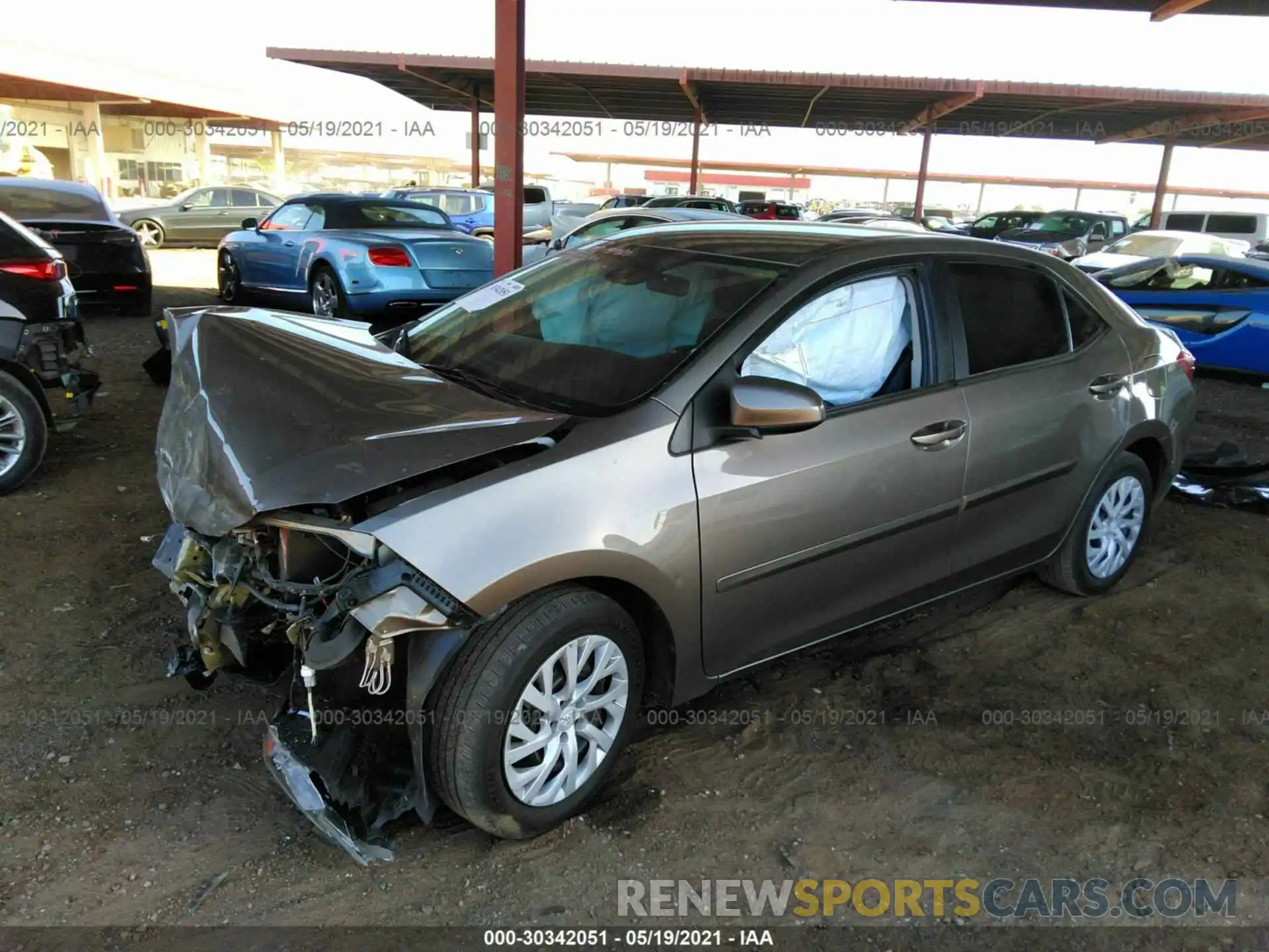 2 Photograph of a damaged car 5YFBURHE9KP862790 TOYOTA COROLLA 2019