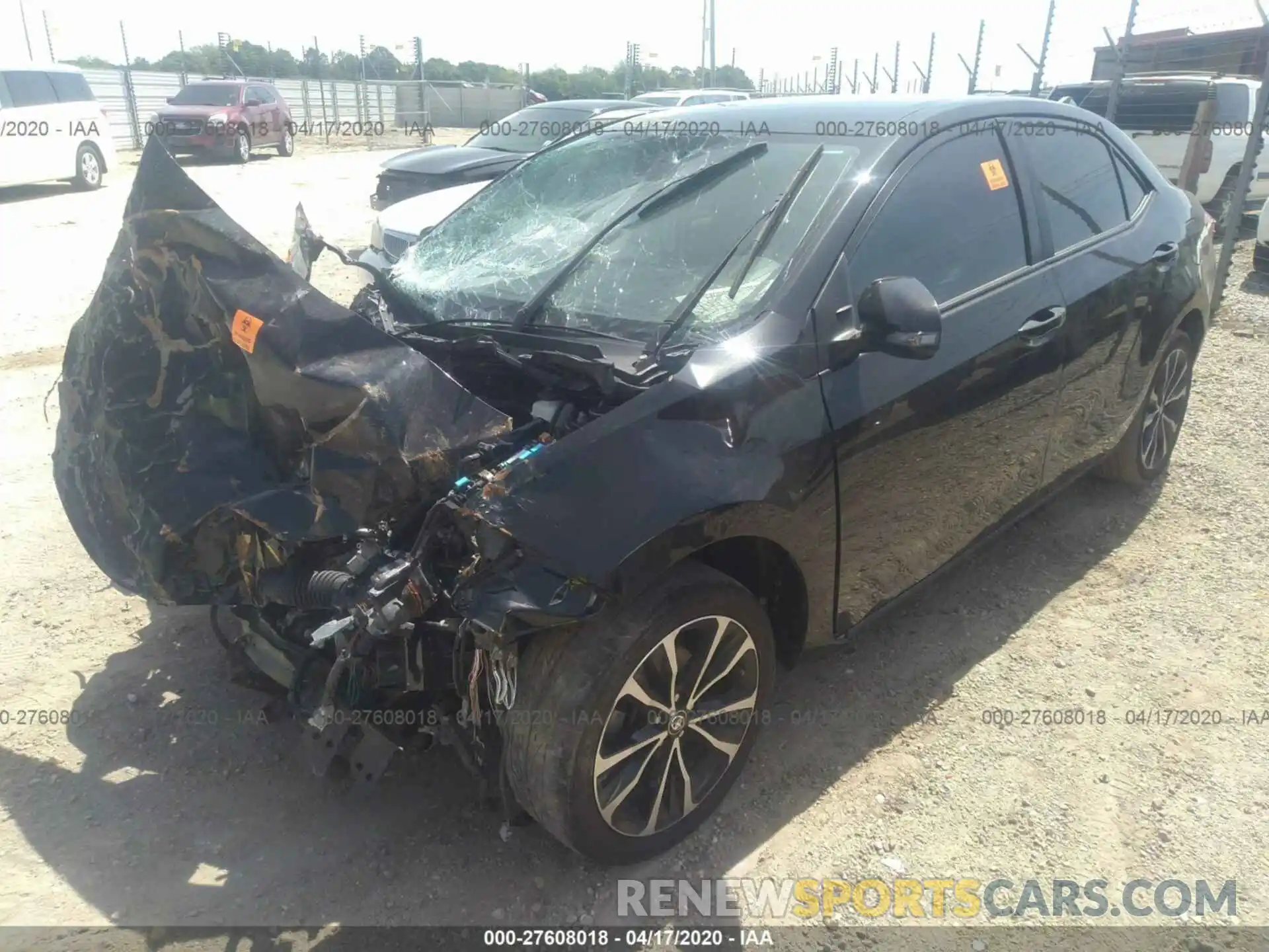 2 Photograph of a damaged car 5YFBURHE9KP863227 TOYOTA COROLLA 2019