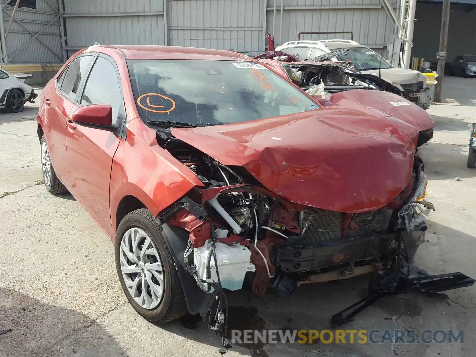 1 Photograph of a damaged car 5YFBURHE9KP863793 TOYOTA COROLLA 2019