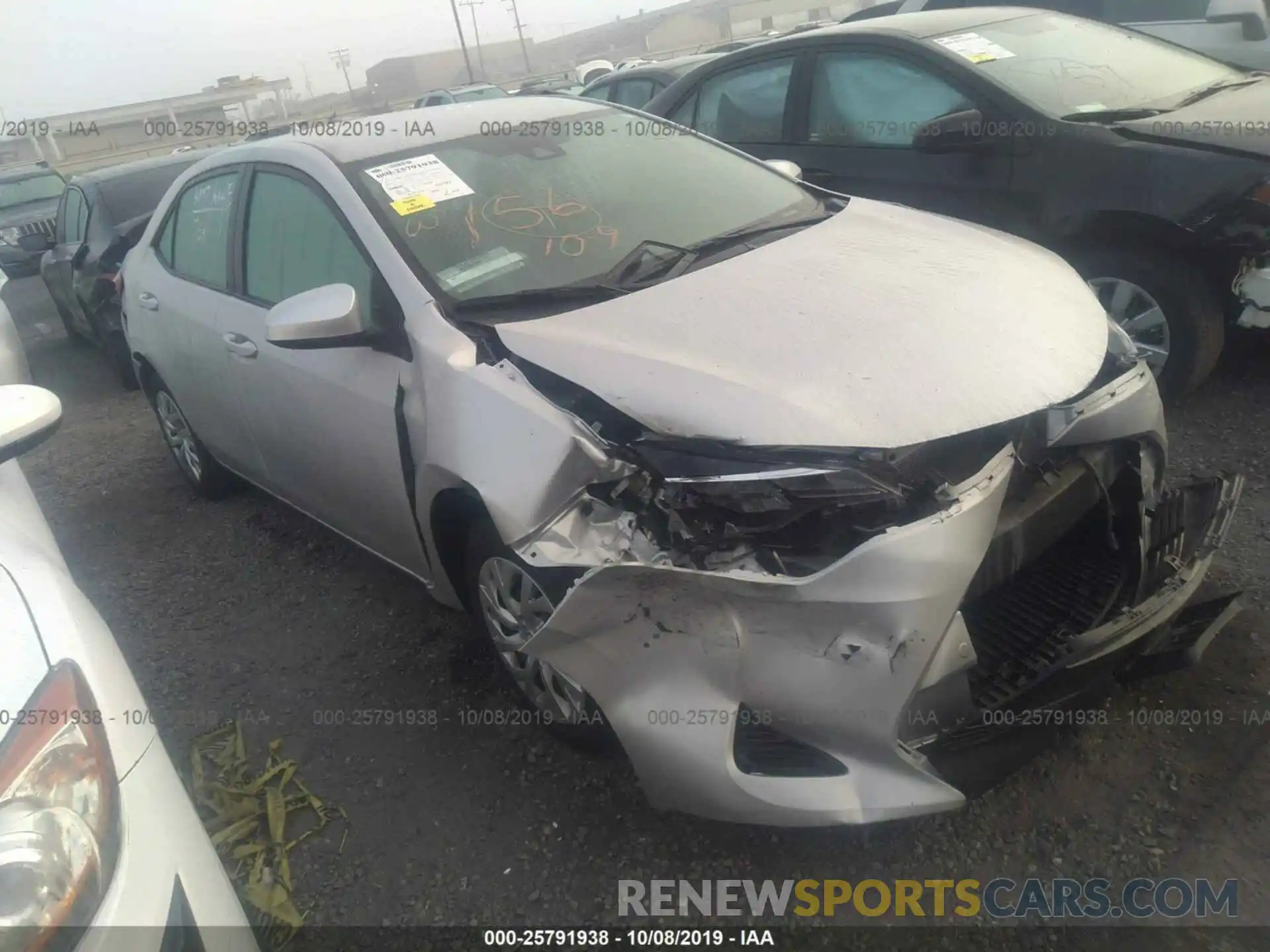 1 Photograph of a damaged car 5YFBURHE9KP863826 TOYOTA COROLLA 2019