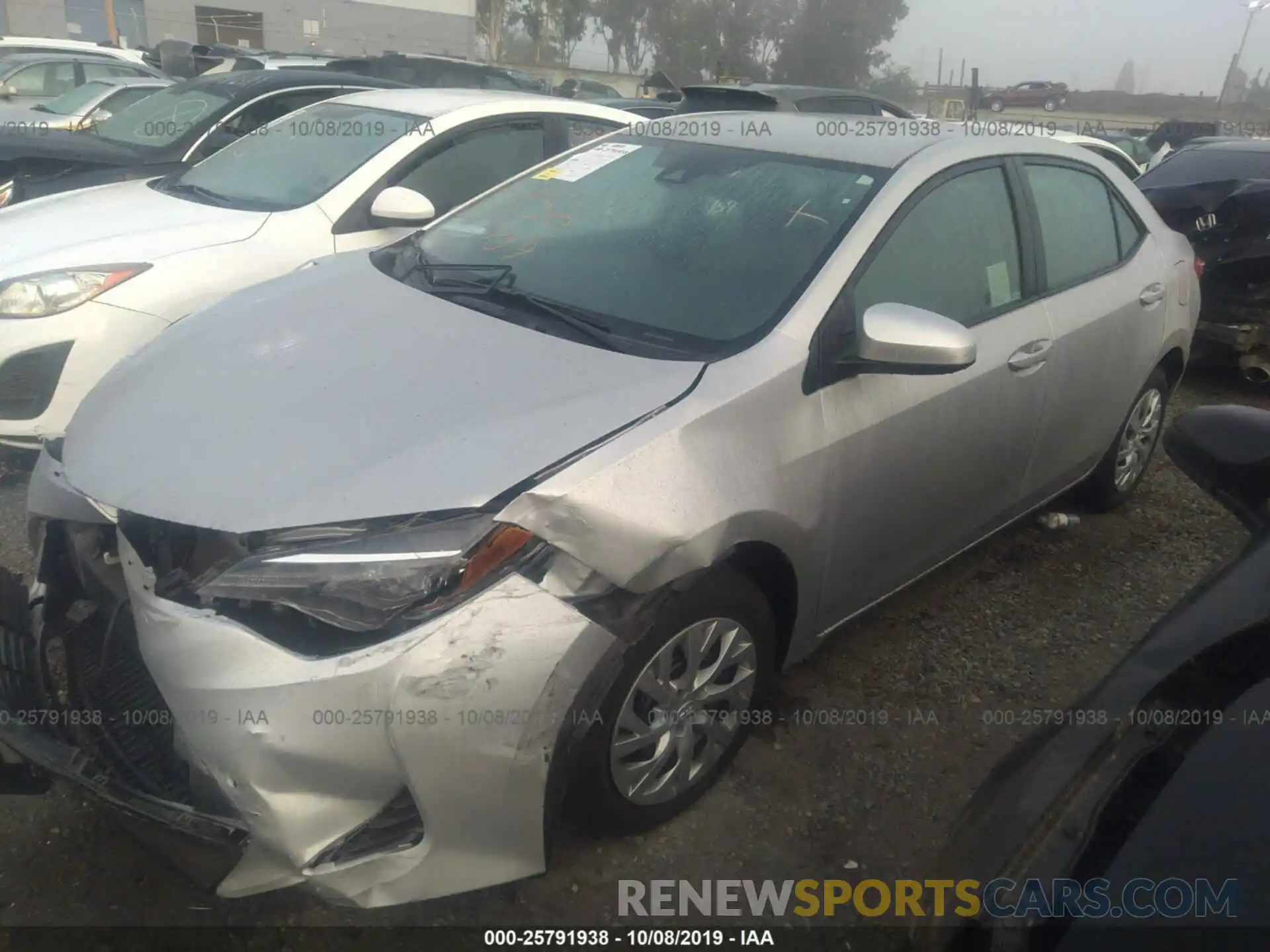 2 Photograph of a damaged car 5YFBURHE9KP863826 TOYOTA COROLLA 2019