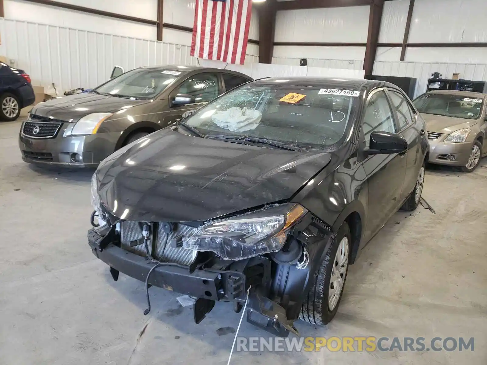 2 Photograph of a damaged car 5YFBURHE9KP864121 TOYOTA COROLLA 2019