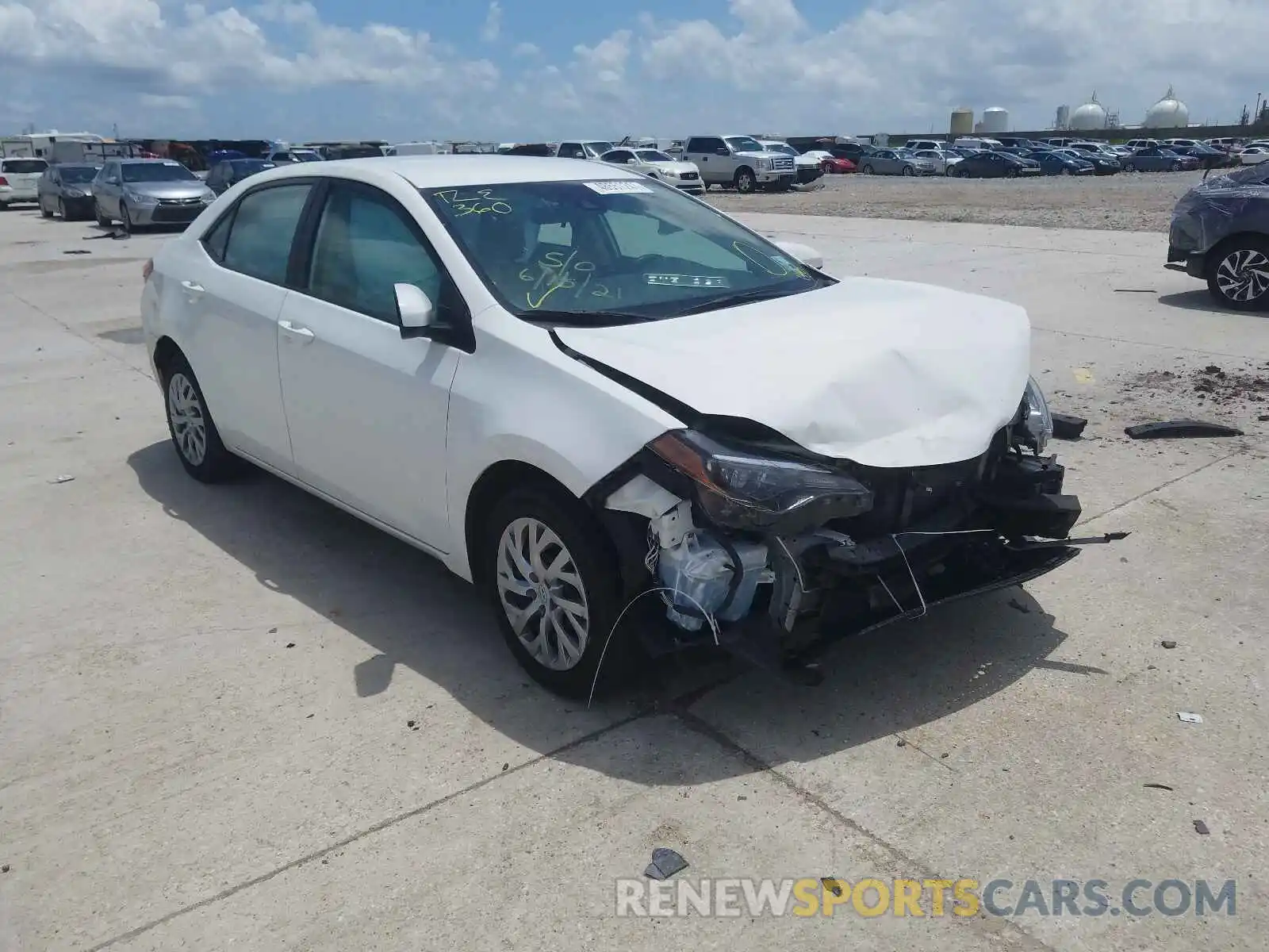 1 Photograph of a damaged car 5YFBURHE9KP864460 TOYOTA COROLLA 2019