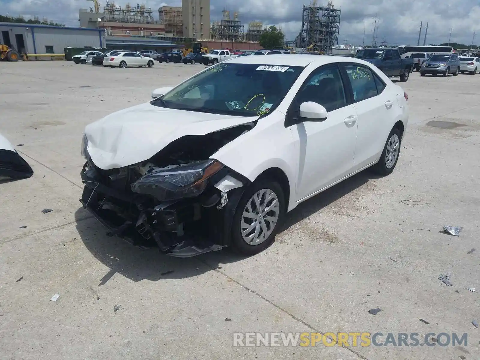 2 Photograph of a damaged car 5YFBURHE9KP864460 TOYOTA COROLLA 2019