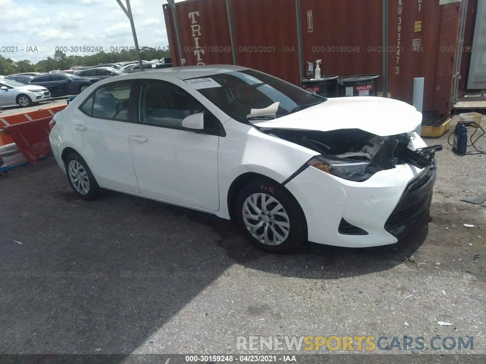 1 Photograph of a damaged car 5YFBURHE9KP864796 TOYOTA COROLLA 2019