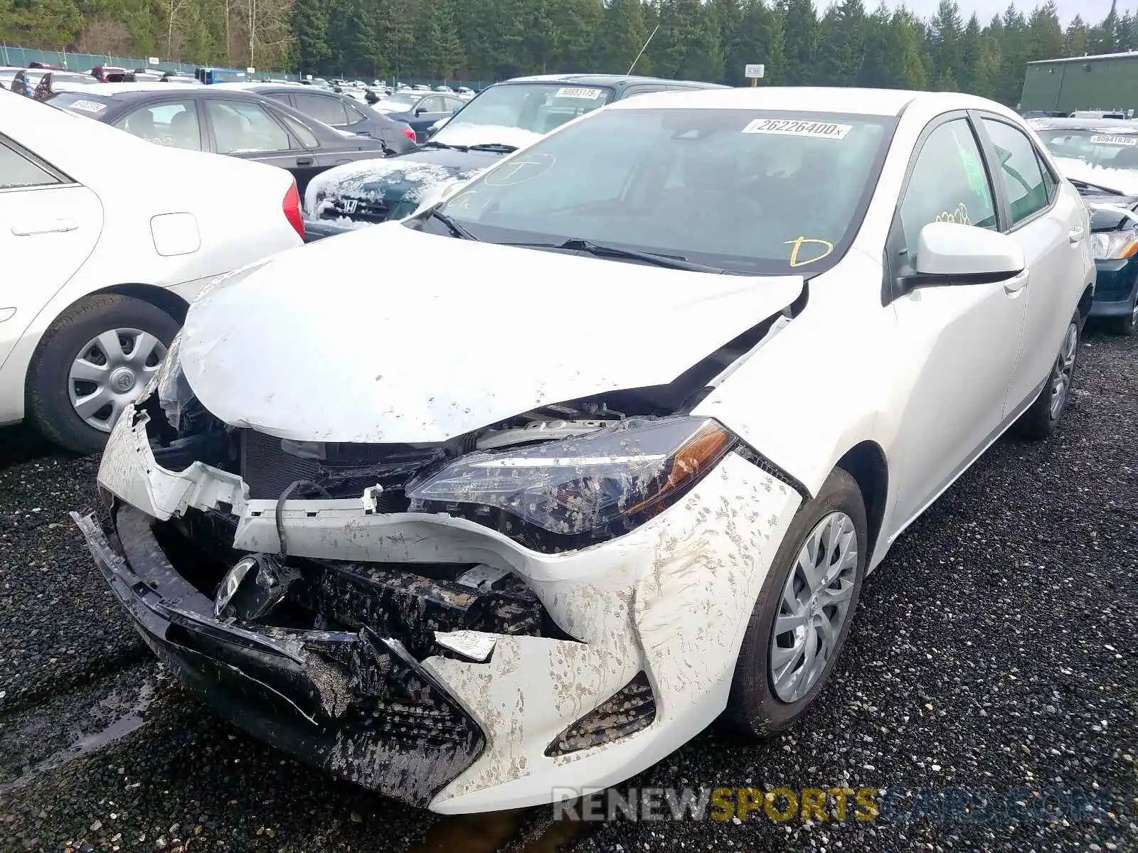 2 Photograph of a damaged car 5YFBURHE9KP865186 TOYOTA COROLLA 2019