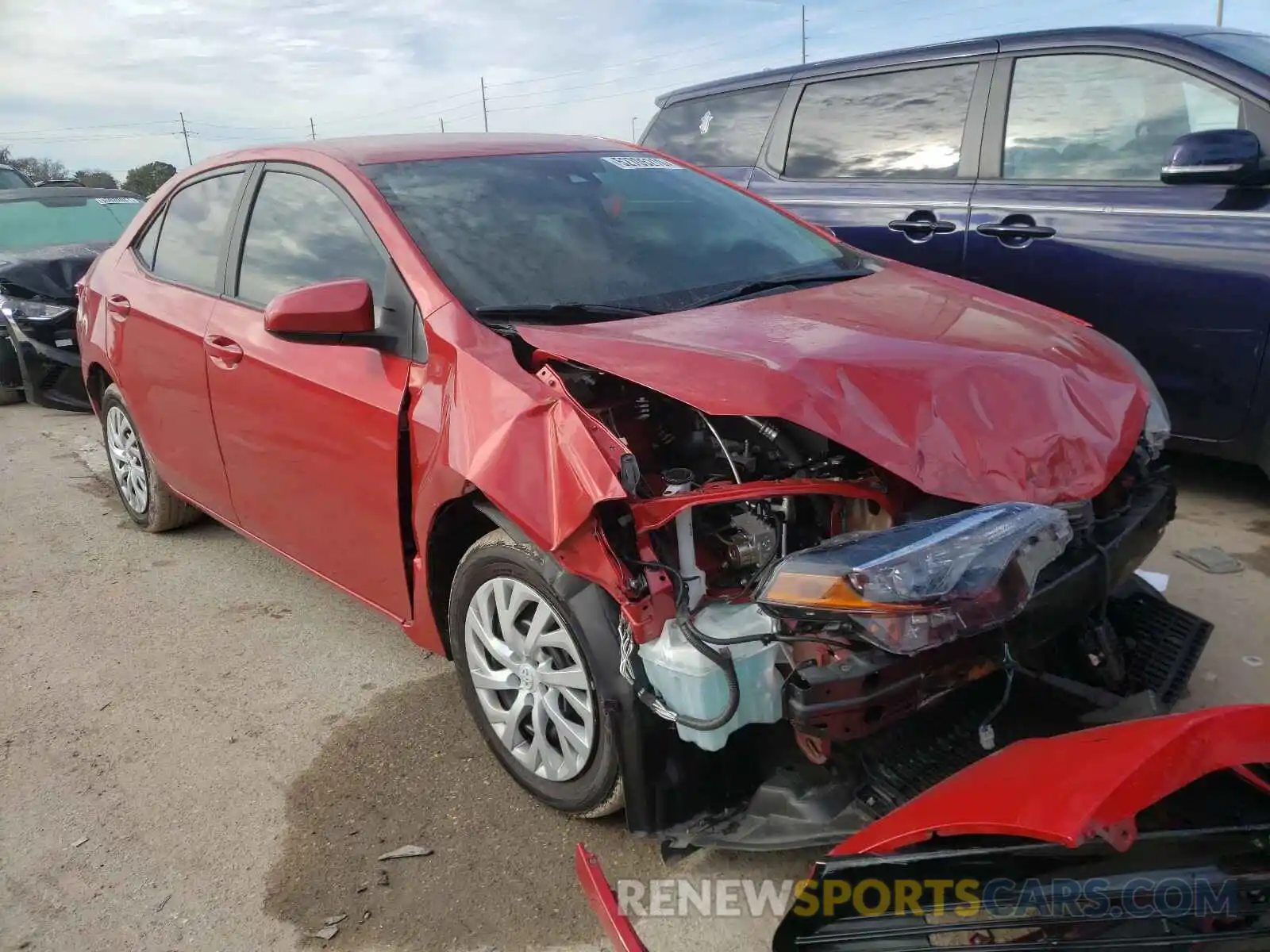 1 Photograph of a damaged car 5YFBURHE9KP865219 TOYOTA COROLLA 2019