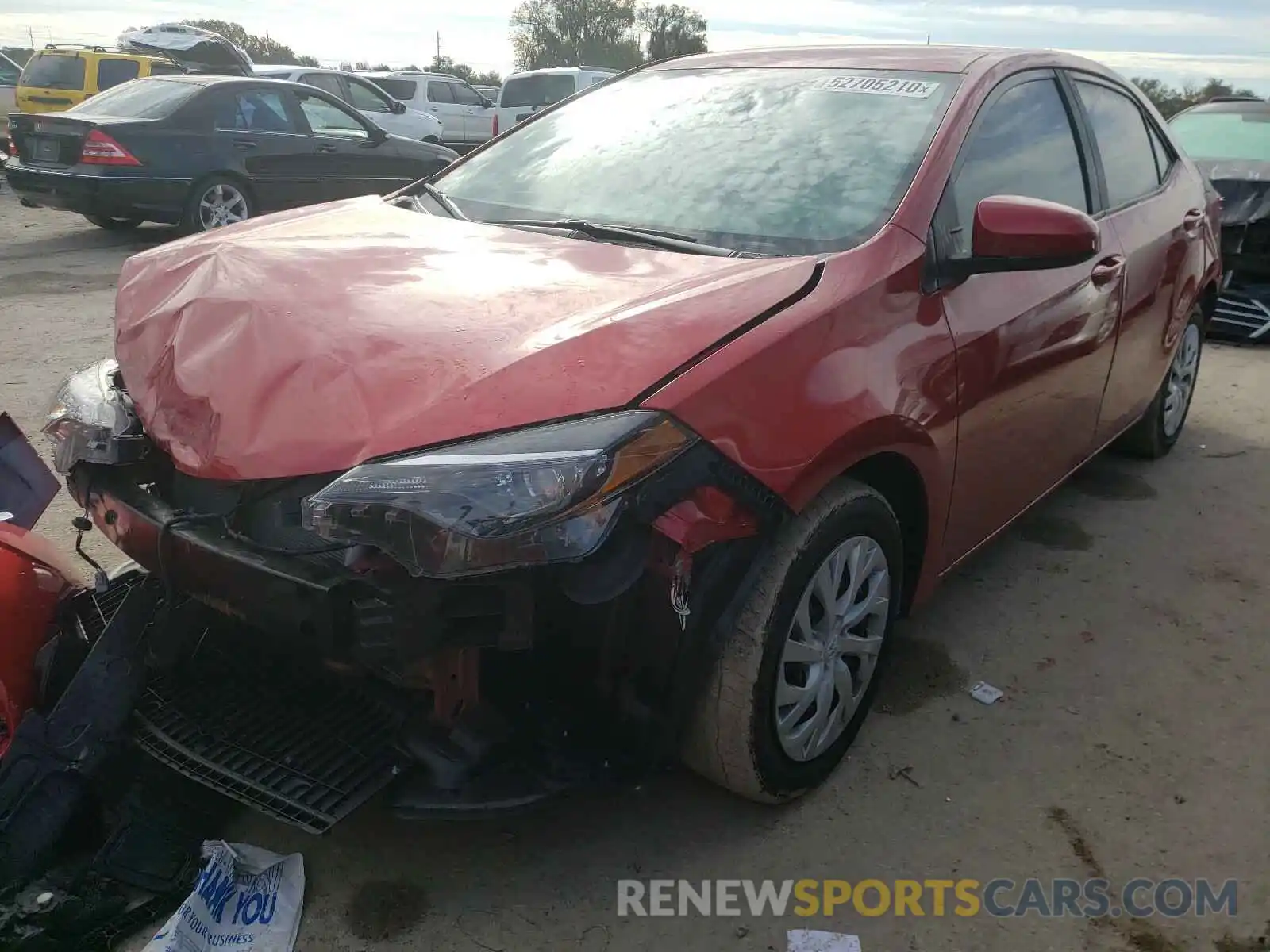 2 Photograph of a damaged car 5YFBURHE9KP865219 TOYOTA COROLLA 2019