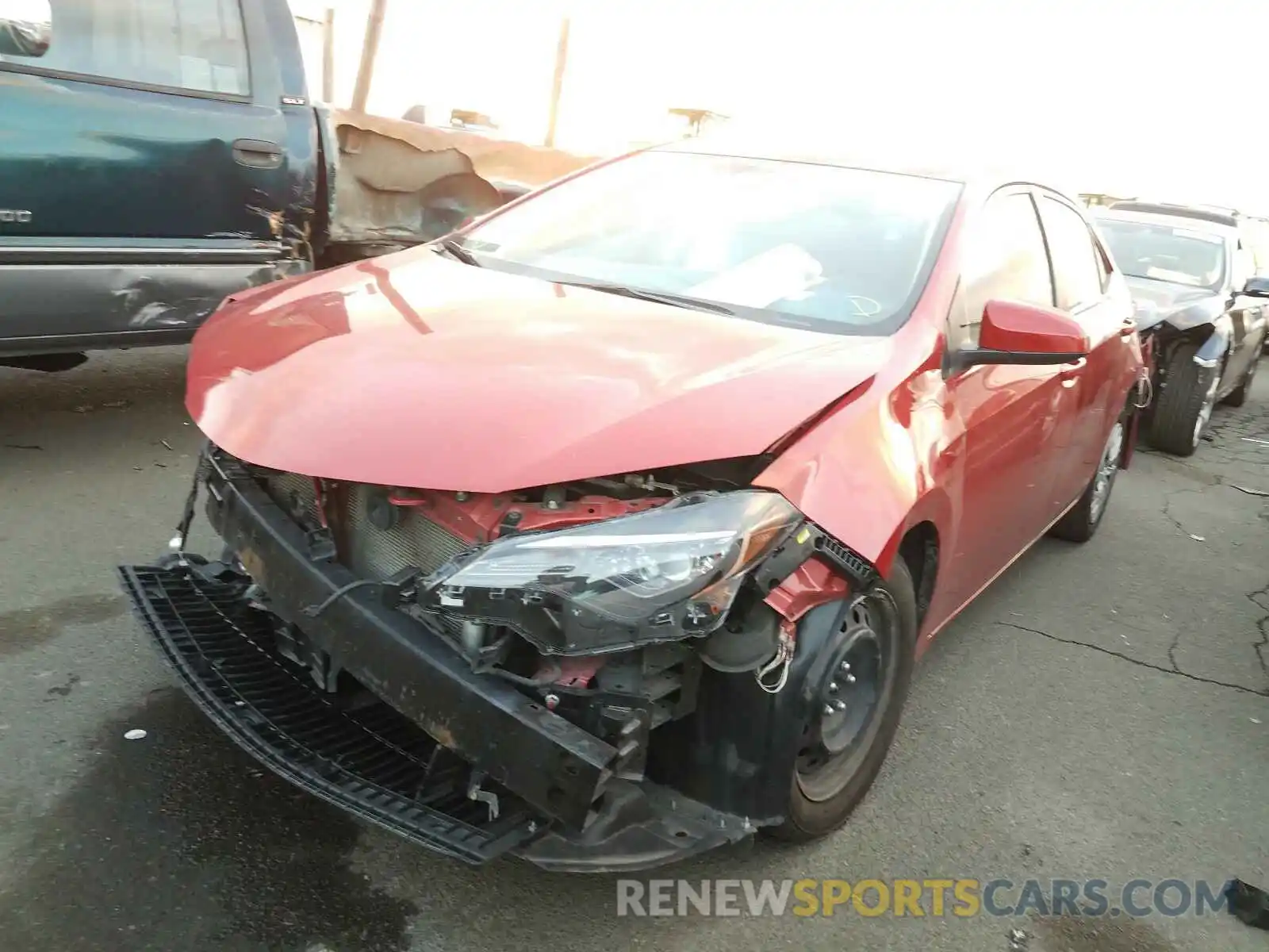 2 Photograph of a damaged car 5YFBURHE9KP866192 TOYOTA COROLLA 2019