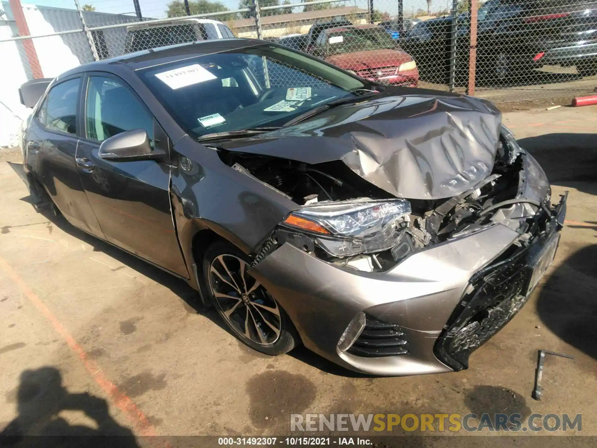 1 Photograph of a damaged car 5YFBURHE9KP866922 TOYOTA COROLLA 2019