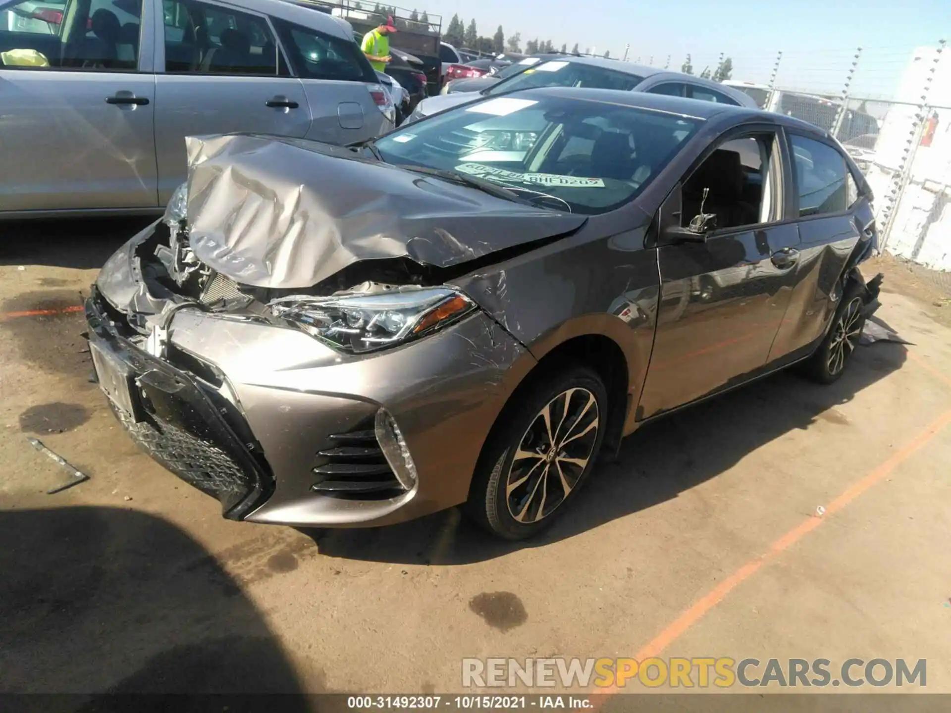 2 Photograph of a damaged car 5YFBURHE9KP866922 TOYOTA COROLLA 2019