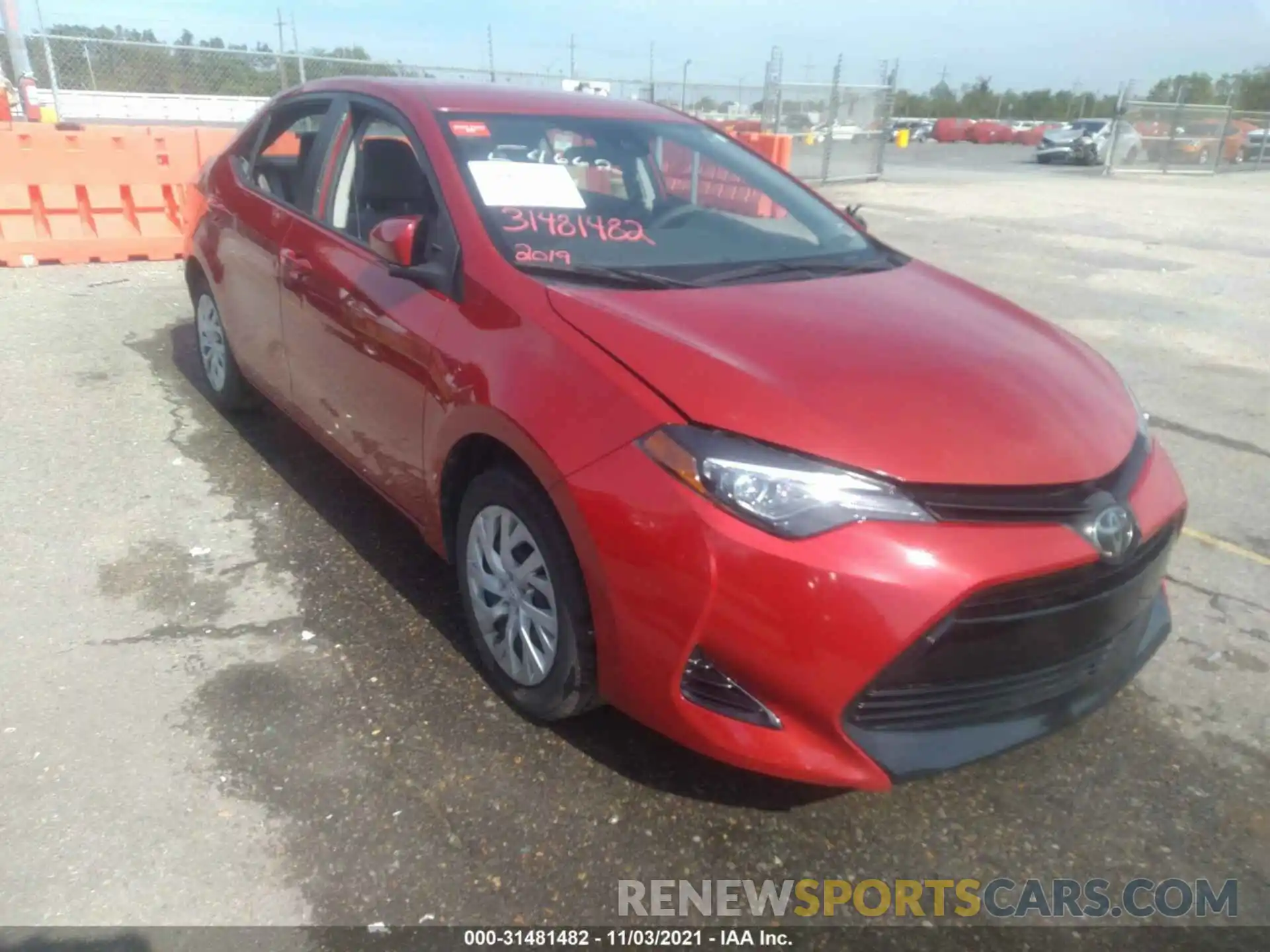 1 Photograph of a damaged car 5YFBURHE9KP867651 TOYOTA COROLLA 2019