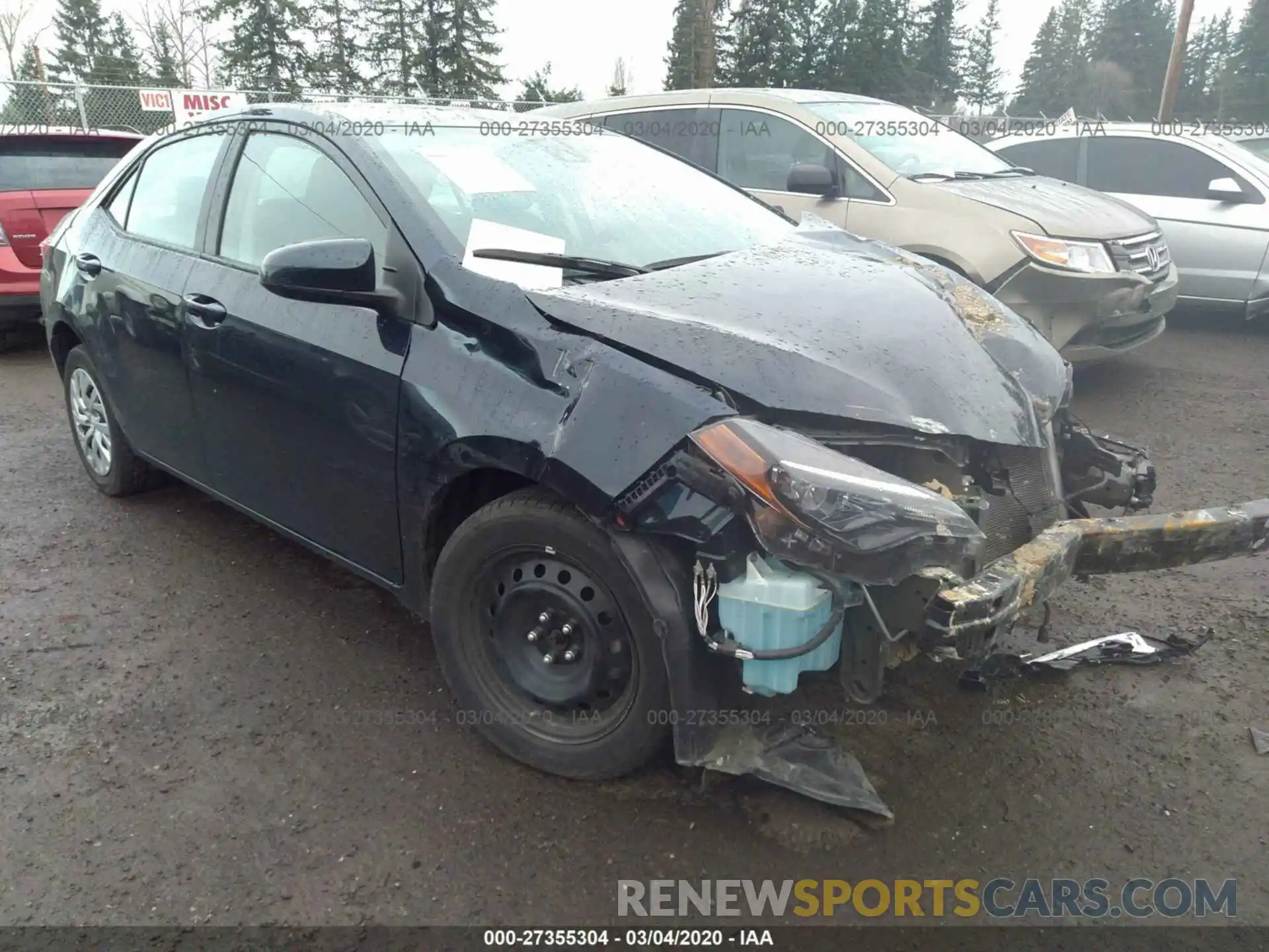 1 Photograph of a damaged car 5YFBURHE9KP869352 TOYOTA COROLLA 2019