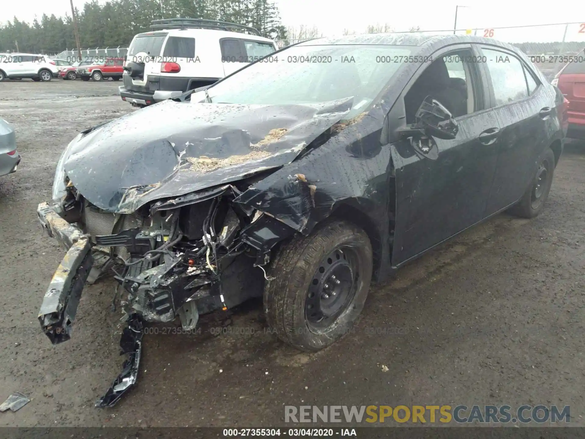 2 Photograph of a damaged car 5YFBURHE9KP869352 TOYOTA COROLLA 2019