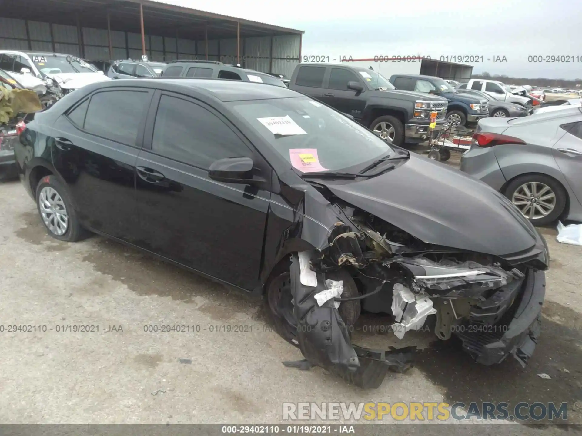 1 Photograph of a damaged car 5YFBURHE9KP869447 TOYOTA COROLLA 2019