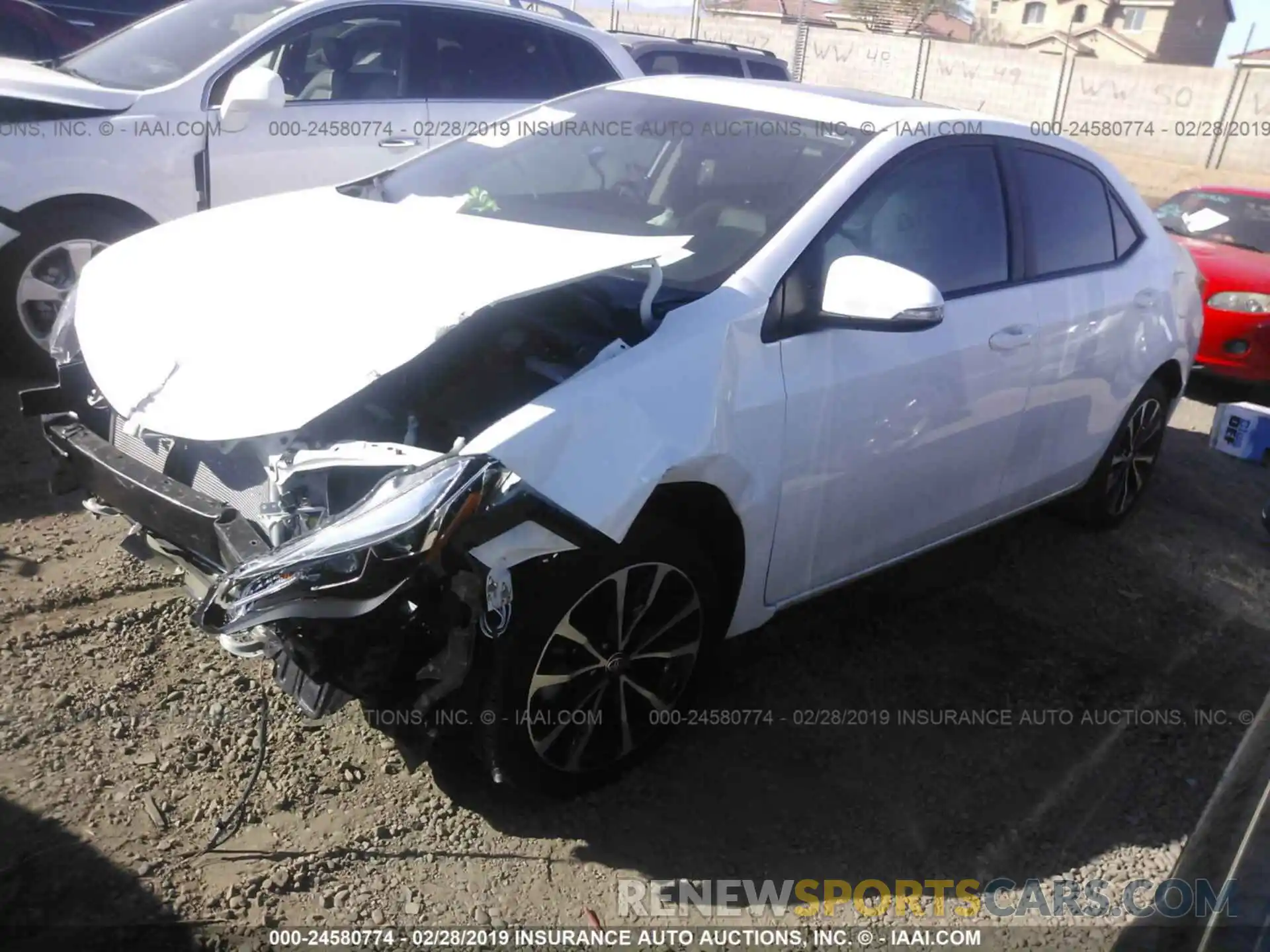 2 Photograph of a damaged car 5YFBURHE9KP870050 TOYOTA COROLLA 2019