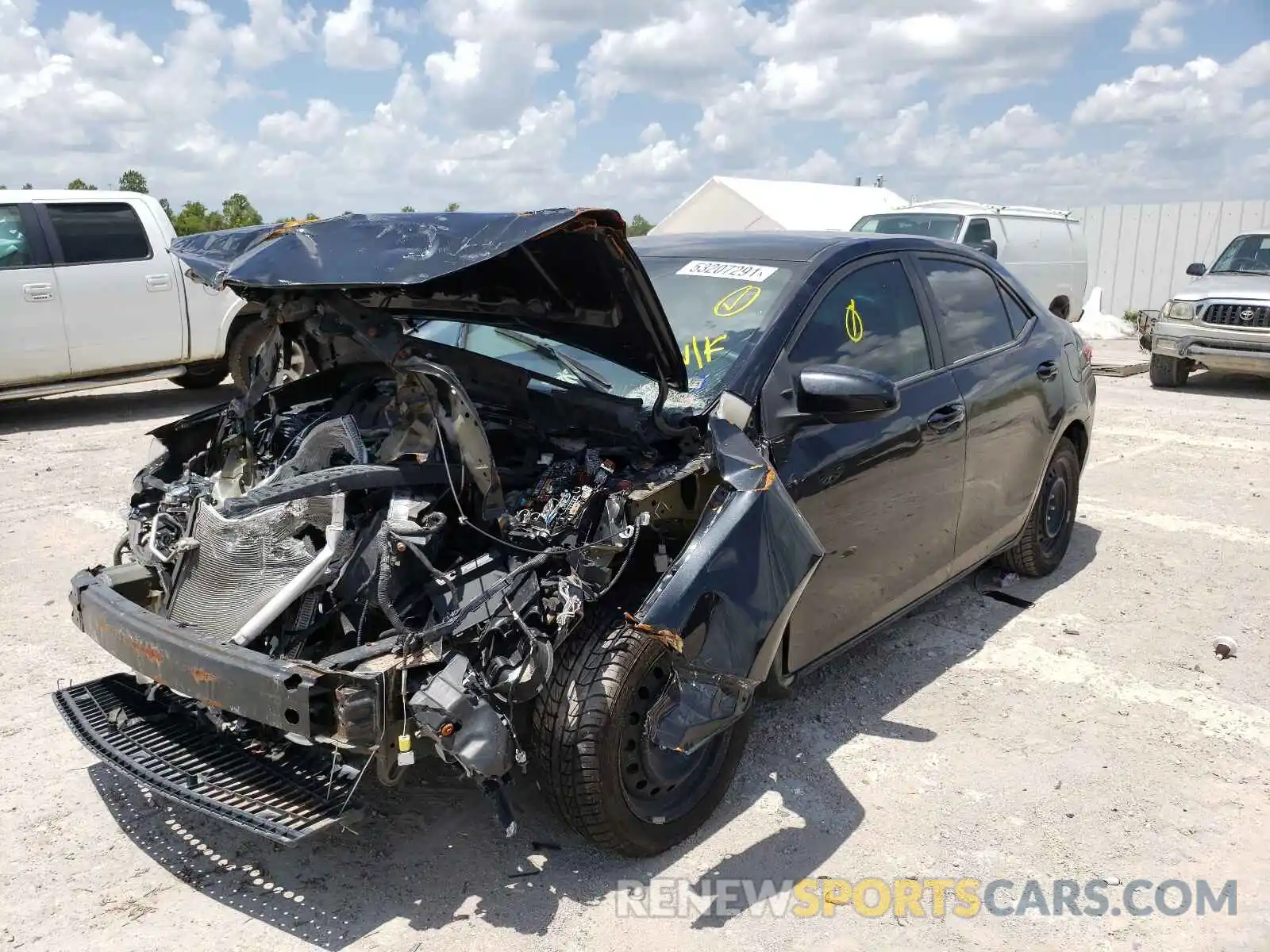 2 Photograph of a damaged car 5YFBURHE9KP870937 TOYOTA COROLLA 2019