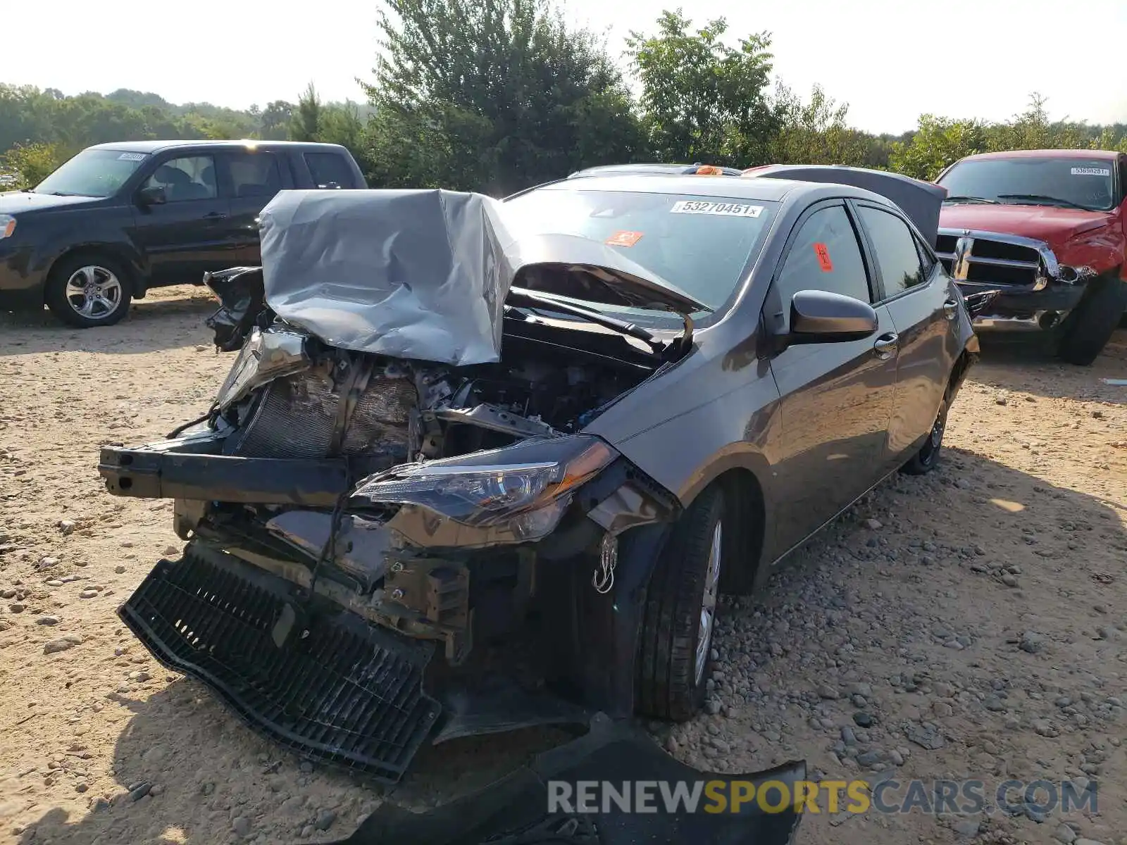 2 Photograph of a damaged car 5YFBURHE9KP871361 TOYOTA COROLLA 2019