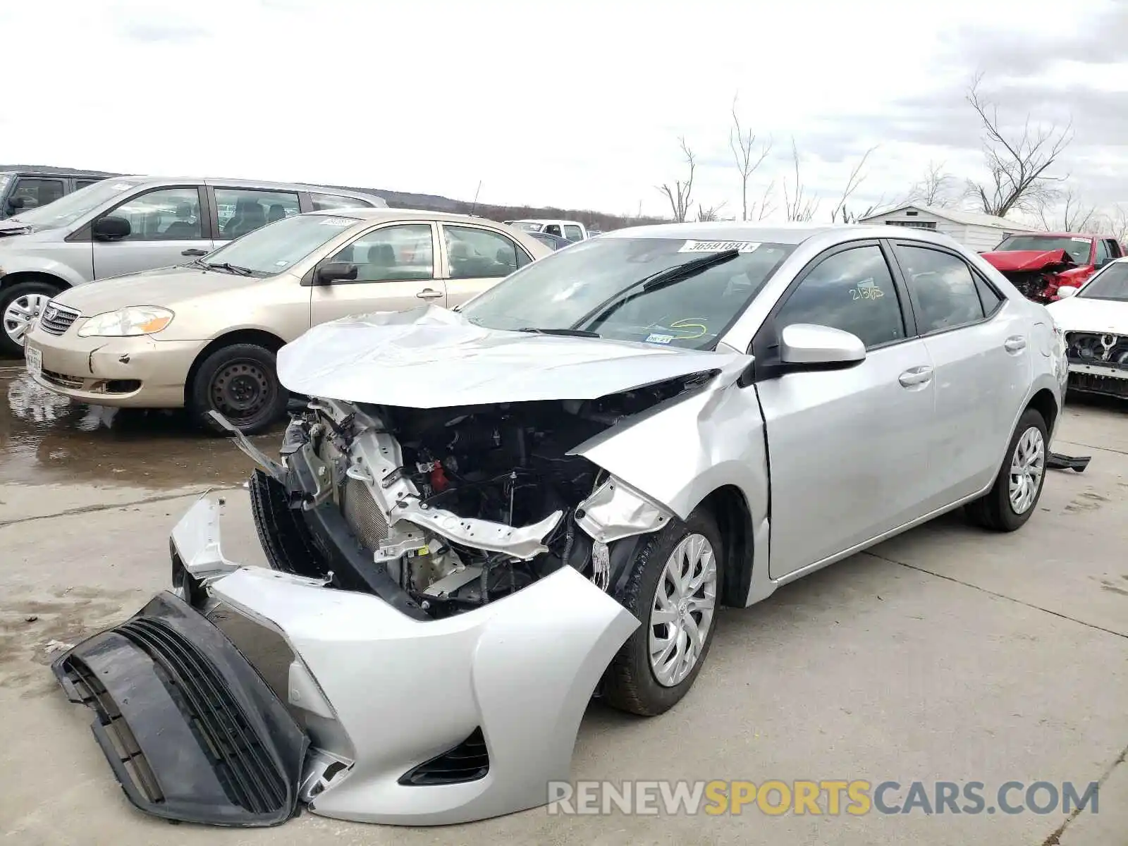 2 Photograph of a damaged car 5YFBURHE9KP871568 TOYOTA COROLLA 2019