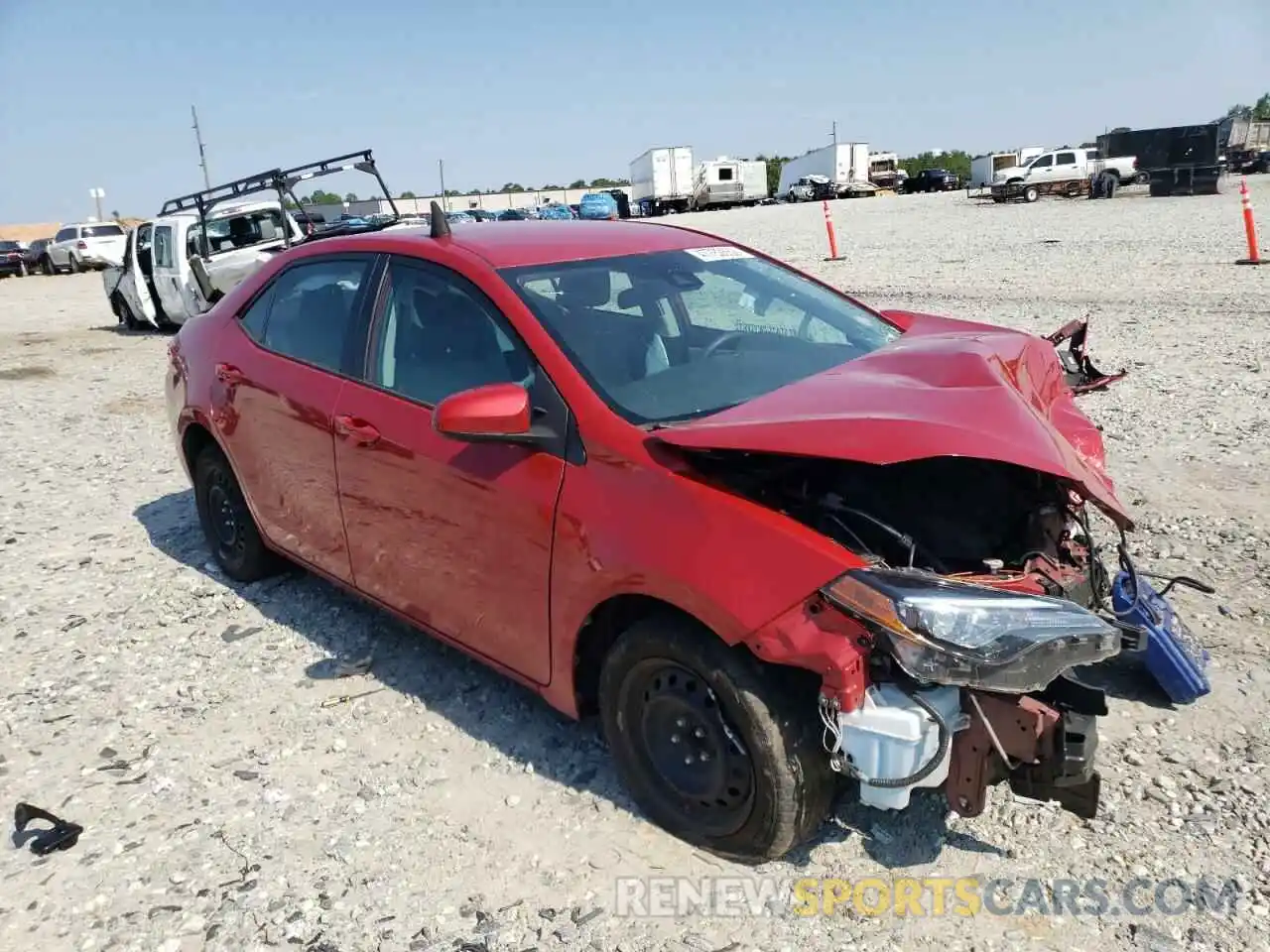 1 Photograph of a damaged car 5YFBURHE9KP871764 TOYOTA COROLLA 2019