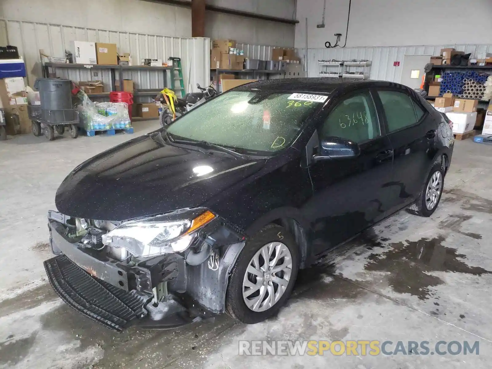 2 Photograph of a damaged car 5YFBURHE9KP871795 TOYOTA COROLLA 2019