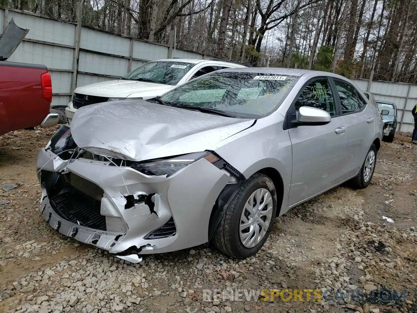 2 Photograph of a damaged car 5YFBURHE9KP872168 TOYOTA COROLLA 2019