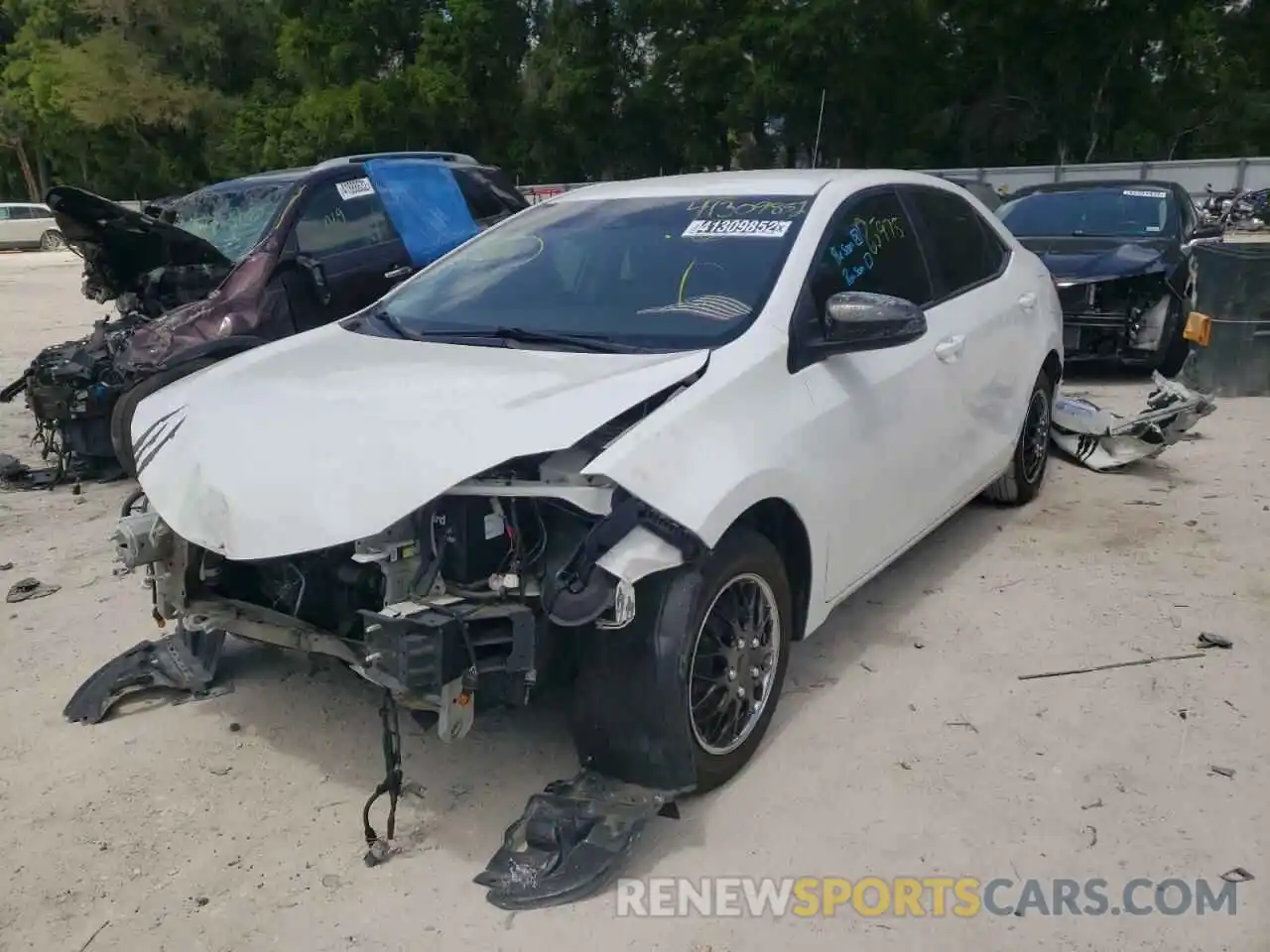 2 Photograph of a damaged car 5YFBURHE9KP872302 TOYOTA COROLLA 2019