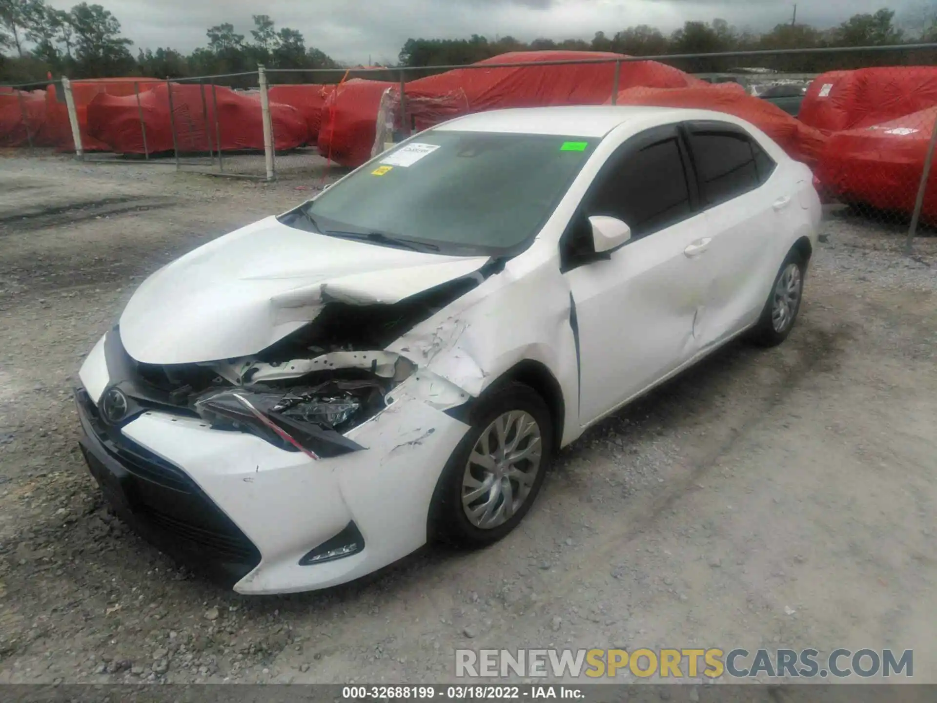 2 Photograph of a damaged car 5YFBURHE9KP873093 TOYOTA COROLLA 2019