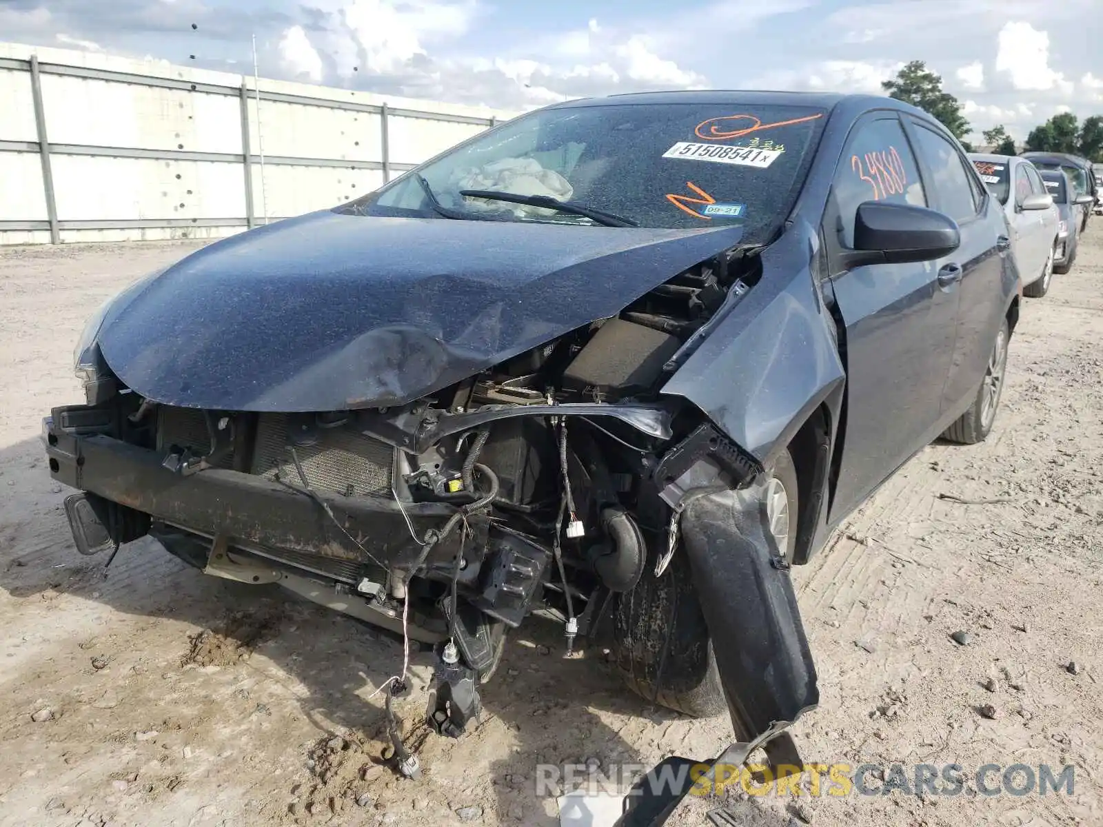 2 Photograph of a damaged car 5YFBURHE9KP873627 TOYOTA COROLLA 2019