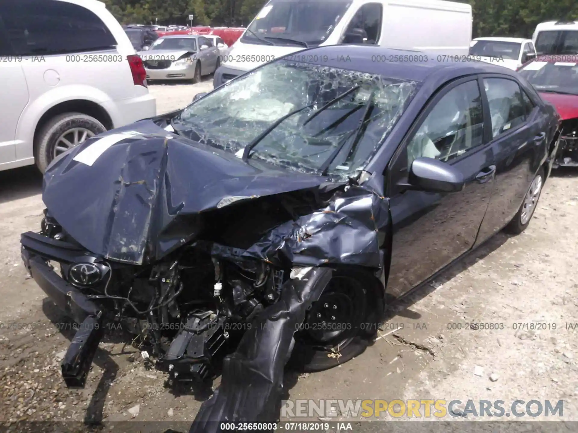 2 Photograph of a damaged car 5YFBURHE9KP873854 TOYOTA COROLLA 2019