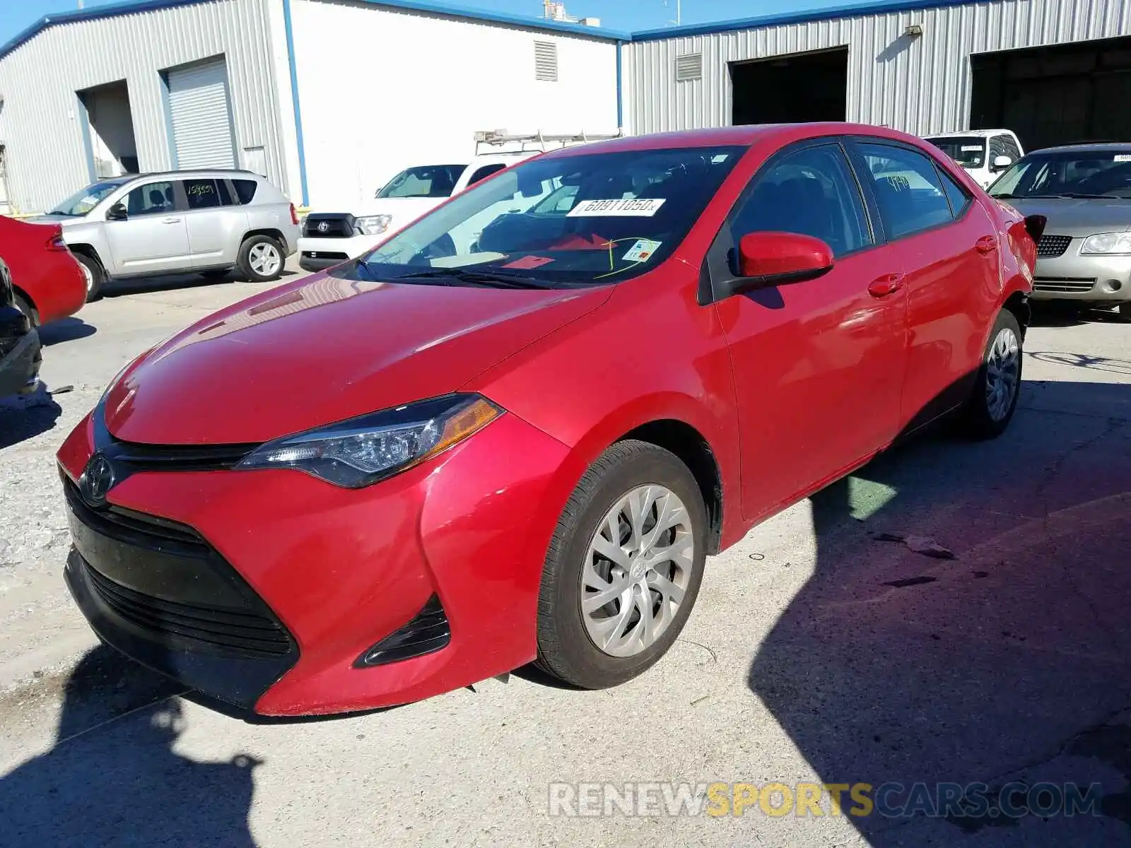 2 Photograph of a damaged car 5YFBURHE9KP873935 TOYOTA COROLLA 2019