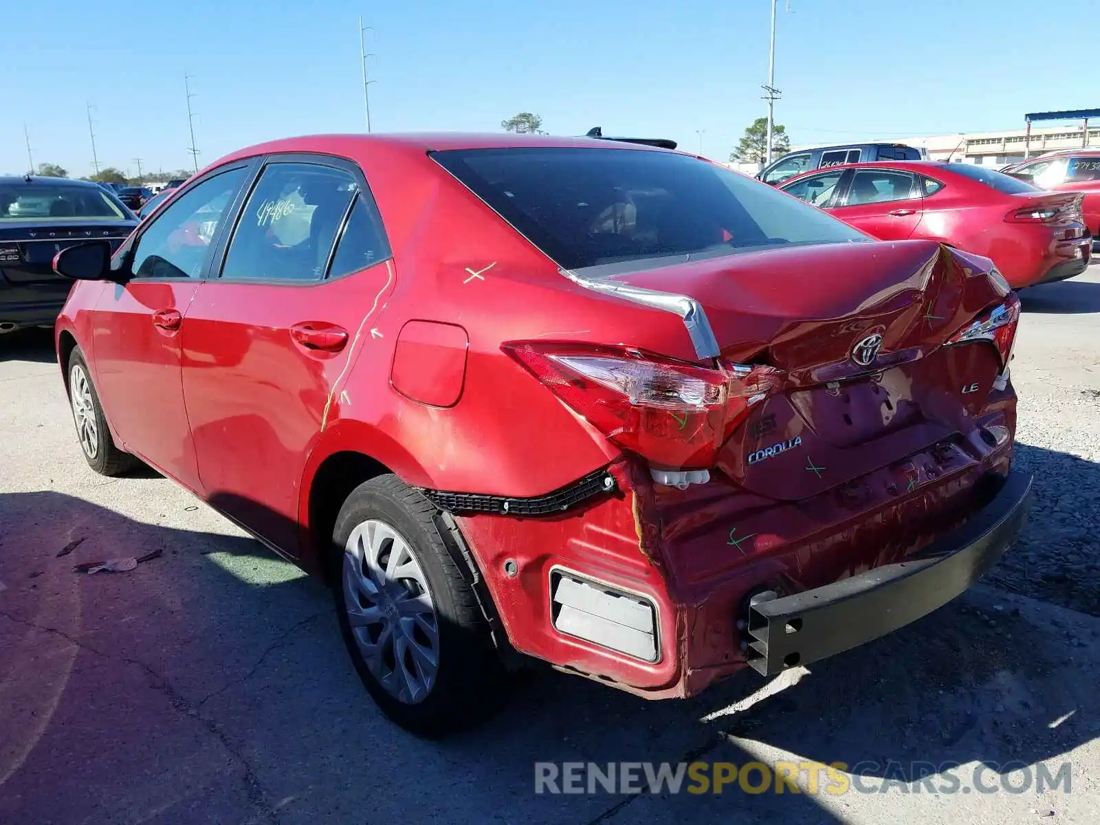 3 Photograph of a damaged car 5YFBURHE9KP873935 TOYOTA COROLLA 2019